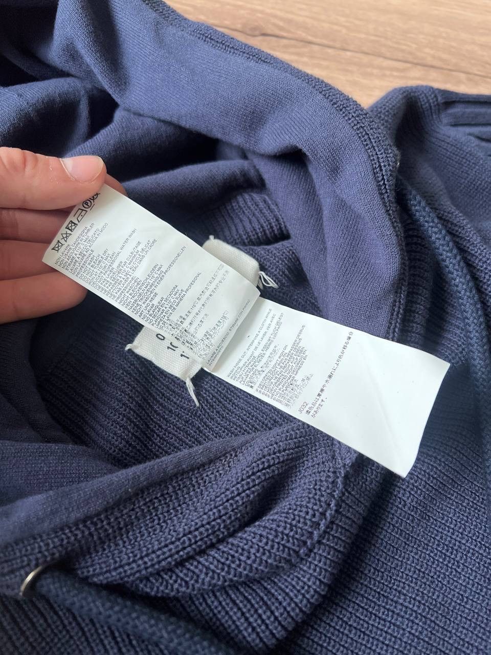Maison Margiela Maison Margiela Cotton Knit Hoodie Navy Size S Size US S / EU 44-46 / 1 - 9 Thumbnail