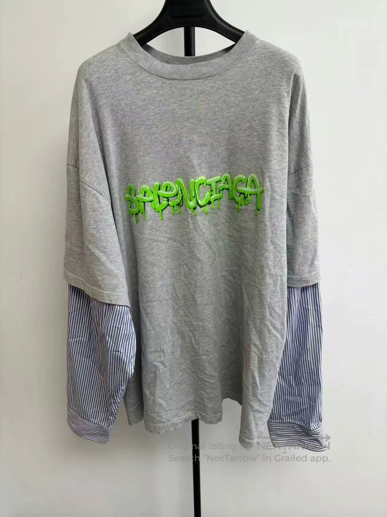 Balenciaga Balenciaga Striped Crewneck Long-Sleeve T-Shirt. Size US S / EU 44-46 / 1 - 1 Thumbnail