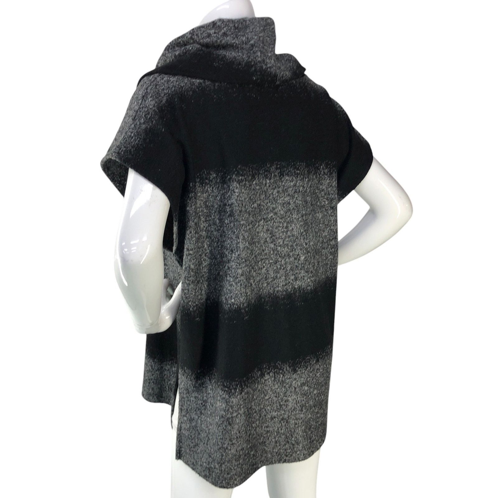 Bryn Walker Bryn Walker Size S Sweater Knit Tunic Cowl Neck Striped Gray Size S / US 4 / IT 40 - 6 Thumbnail