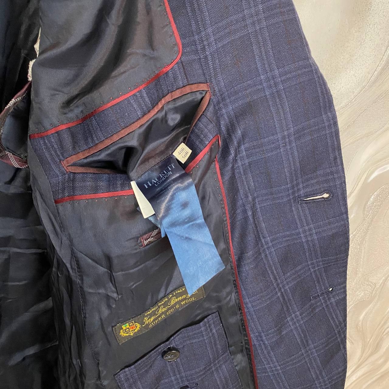 Hackett Hackett London Loro Piana Blazer Wool Size 40 Size 40R - 7 Thumbnail