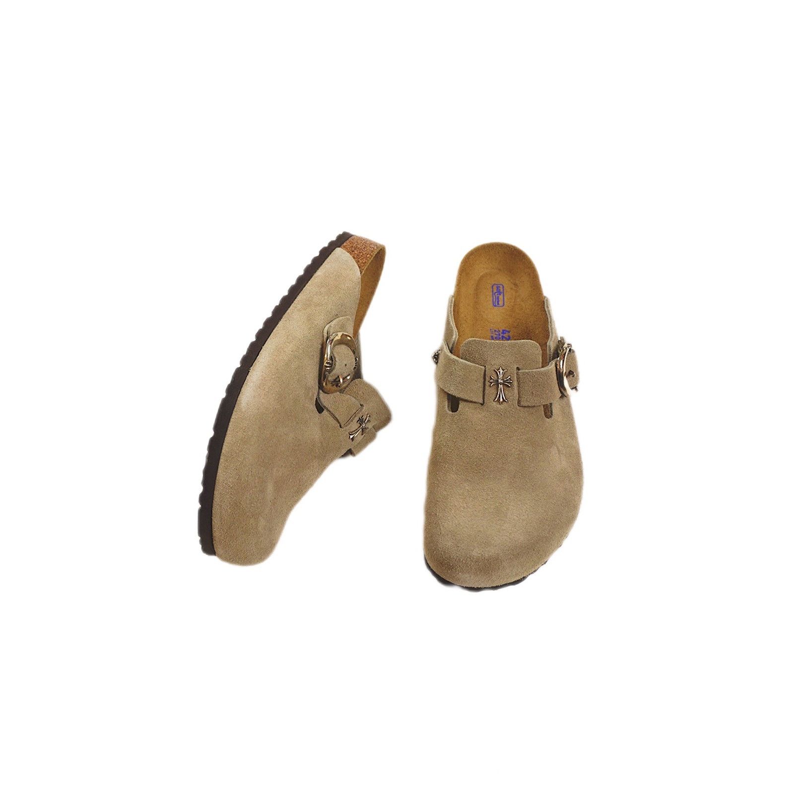 Chrome Hearts Birkenstock Boston Gunslinger Suede Mules 'Tuape' Size US 9 / EU 42 - 1 Thumbnail
