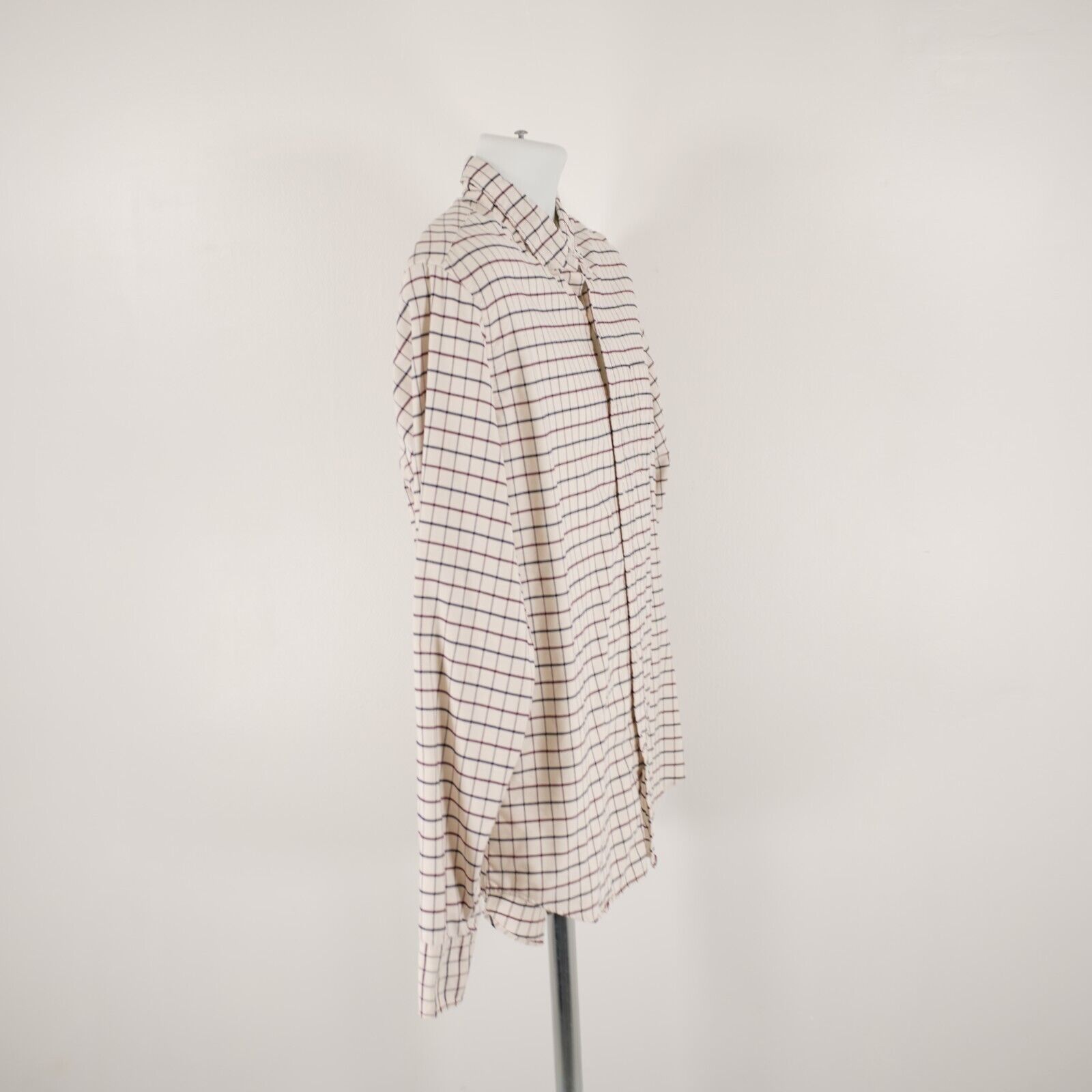 J.Crew J. Crew Flex Oxford Flannel Cotton Slim Cream Blue Red Check Size US L / EU 52-54 / 3 - 7 Thumbnail