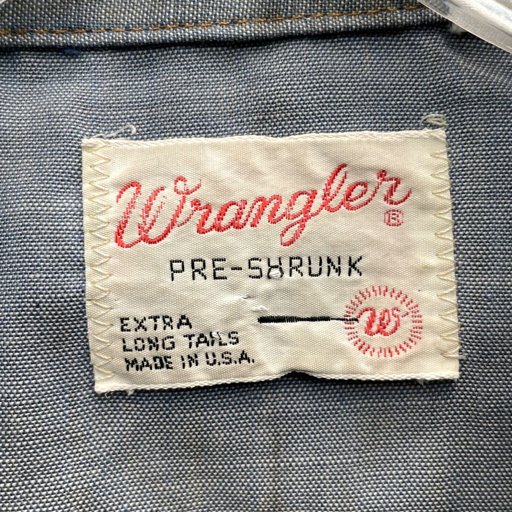 Wrangler VINTAGE Wrangler X-Long Tails Shirt Men's Large Workwear Cowboy Western Made USA Shirt XL Gray Nike? Size US XL / EU 56 / 4 - 4 Thumbnail