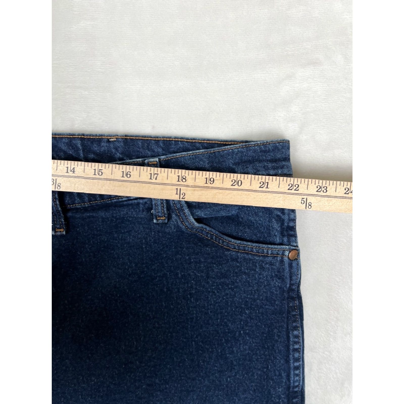 Wrangler VINTAGE Wrangler Jeans Regular Fit Cowboy Blue Denim 44x30 Mens Pants Cowboy Western 5-Pocket Blue Jeans Size US 44 / EU 60 - 4 Thumbnail