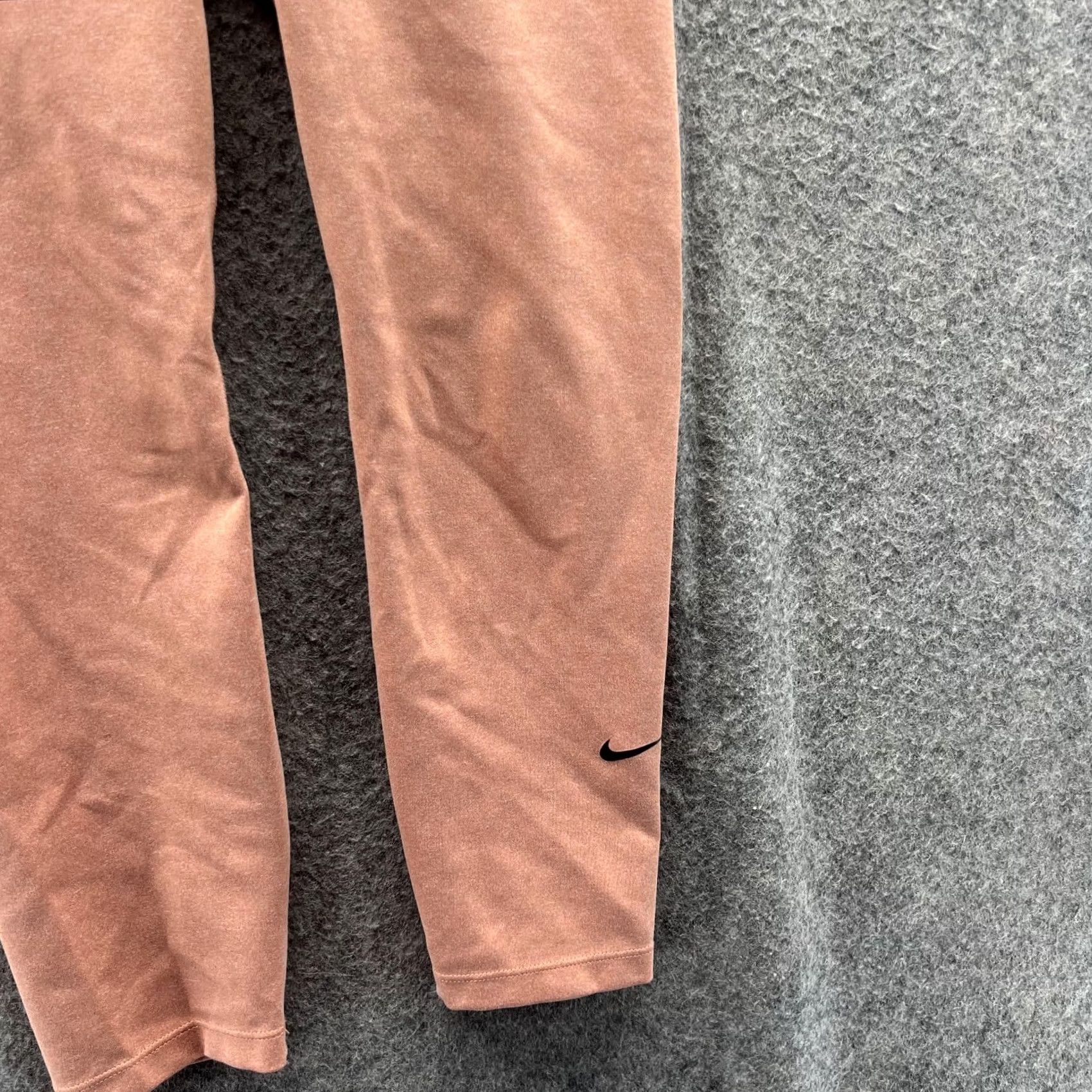 Nike Nike Dri-FIT Pants Women S Orange Athletic Fit Skinny Inseam 20 in Pockets Size 28" / US 6 / IT 42 - 3 Thumbnail