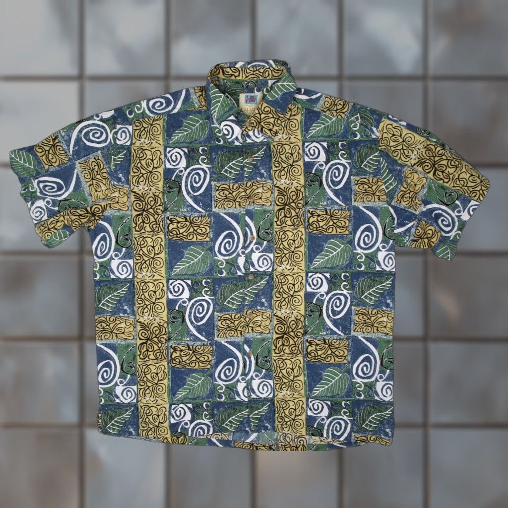 Vintage Kahala Hawaiian Shirt Mens XL Blue Floral Button-Up Short Sleeve Aloha USA Size US XL / EU 56 / 4 - 1 Thumbnail
