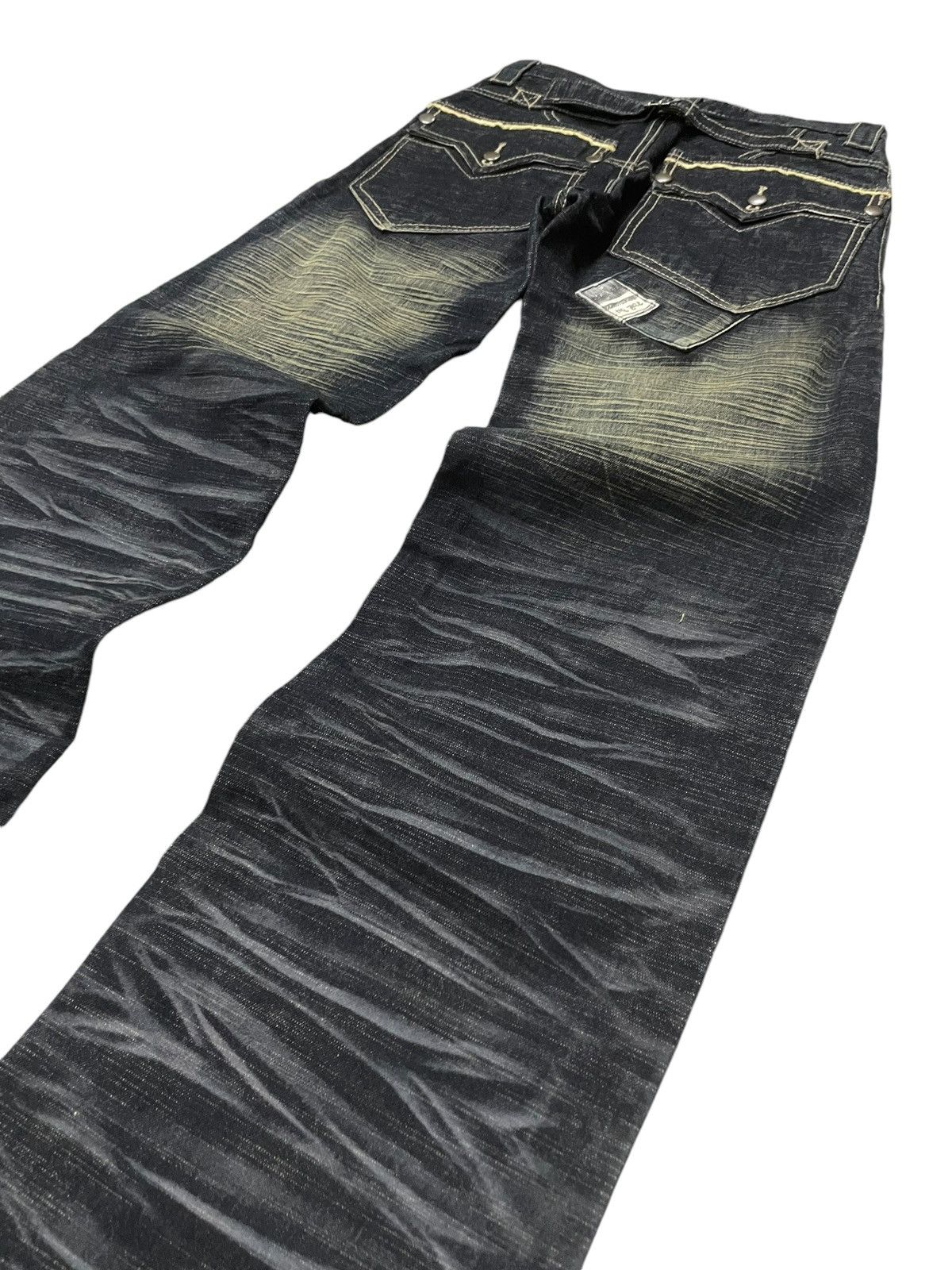 Japanese Brand Jeans De Art Mud Wash Whiskers Loose Jeans Size US 29 - 16 Thumbnail