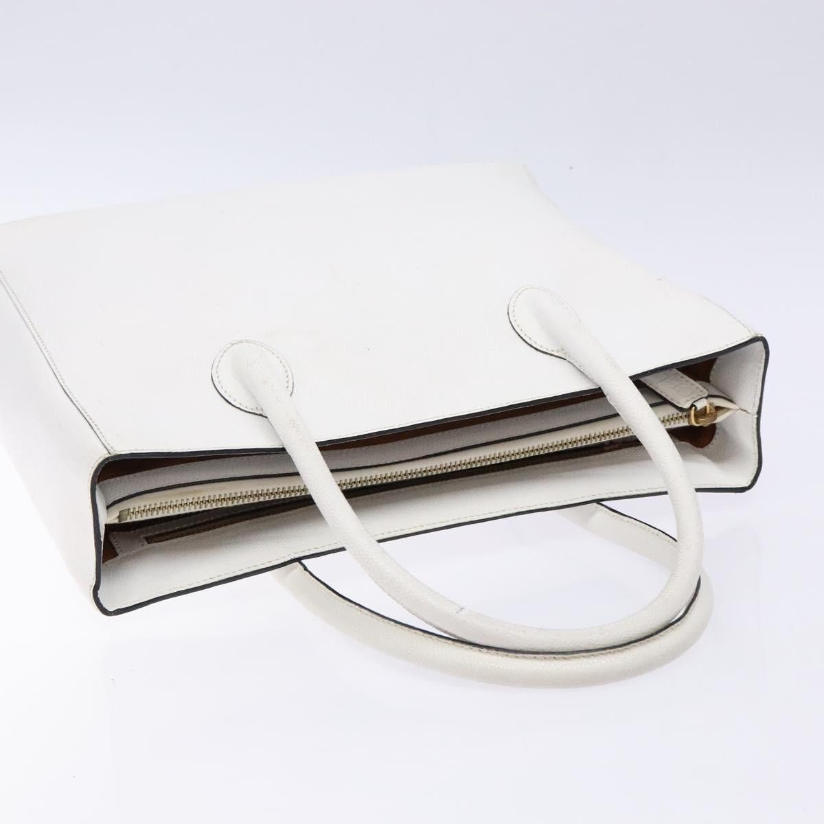 Celine CELINE Hand Bag Leather White Gold Size ONE SIZE - 6 Thumbnail