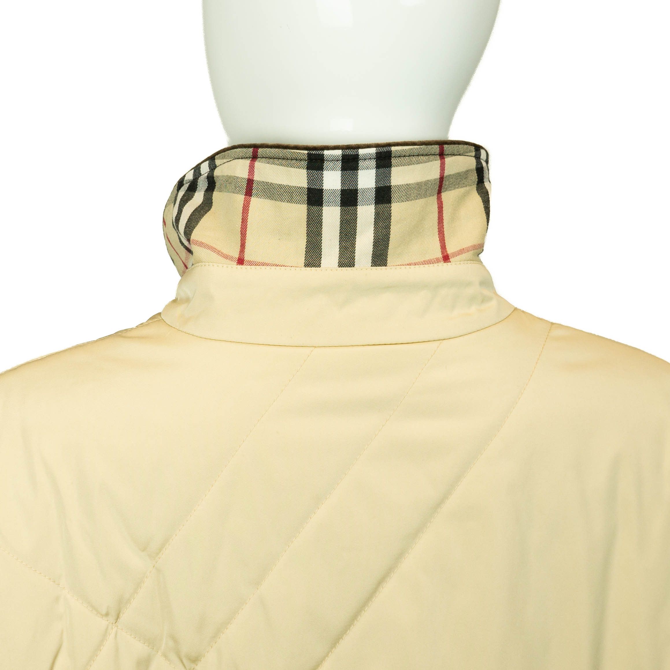 Burberry BURBERRY Check Quilted Coat Jacket Cream Beige Vintage 90s Size US L / EU 52-54 / 3 - 5 Thumbnail