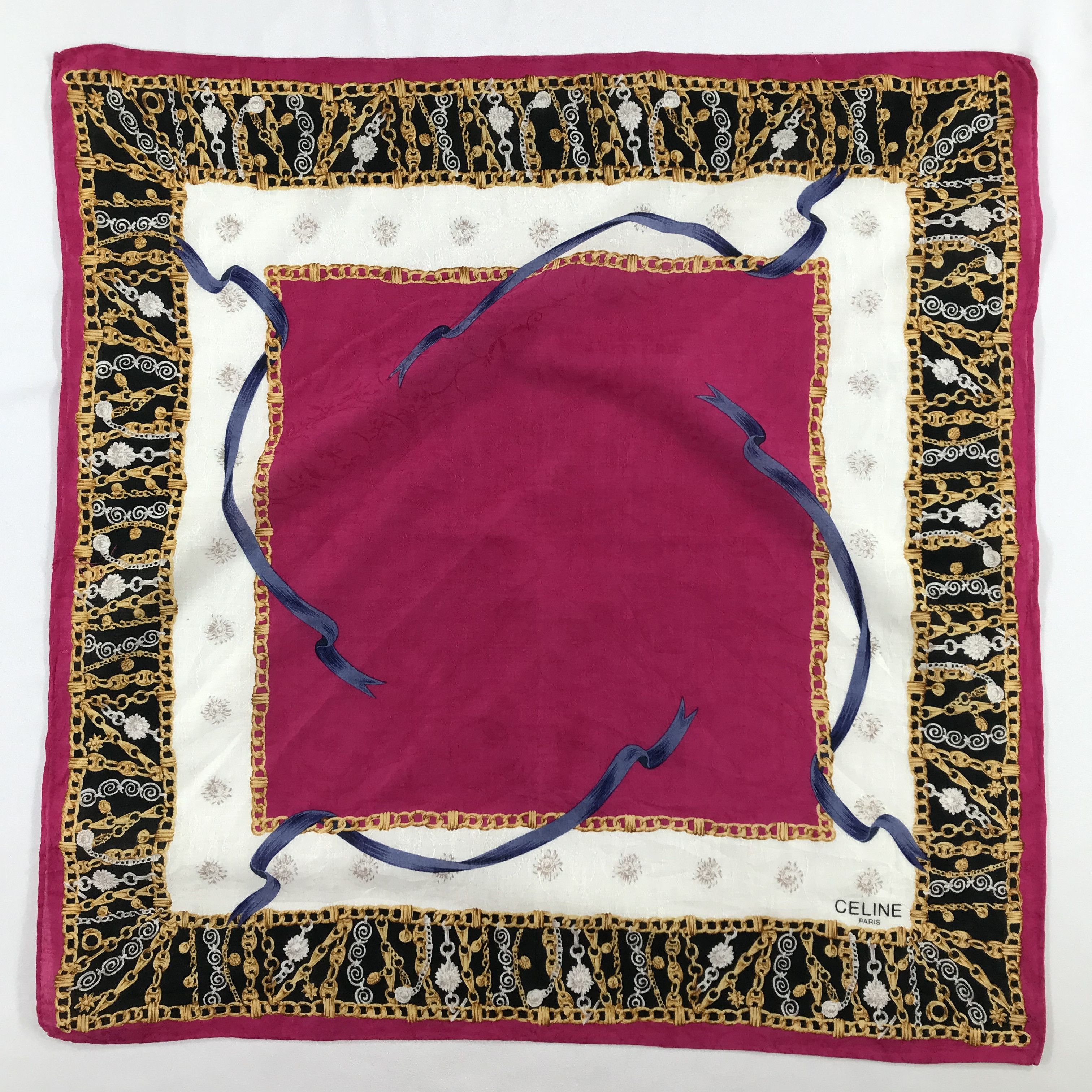 Celine × Vintage Celine Bandana / Handkerchief / Neckerchief - S2411 Size ONE SIZE - 1 Thumbnail