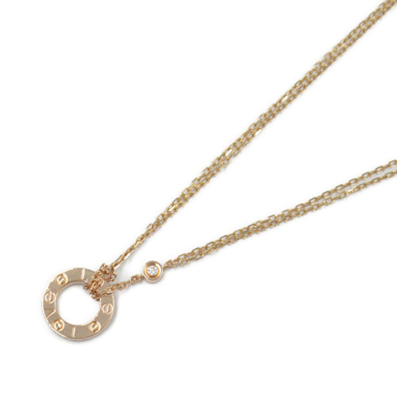 Cartier Cartier Love Diamond Necklace K18Pg (Pink Gold) Clear Size ONE SIZE - 1 Thumbnail