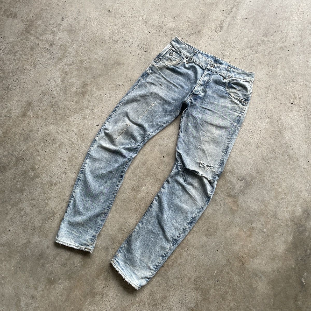 G-Star Vtg G Star Raw Distressed LightWash Faded Jeans Pants W34 Size US 34 / EU 50 - 3 Thumbnail