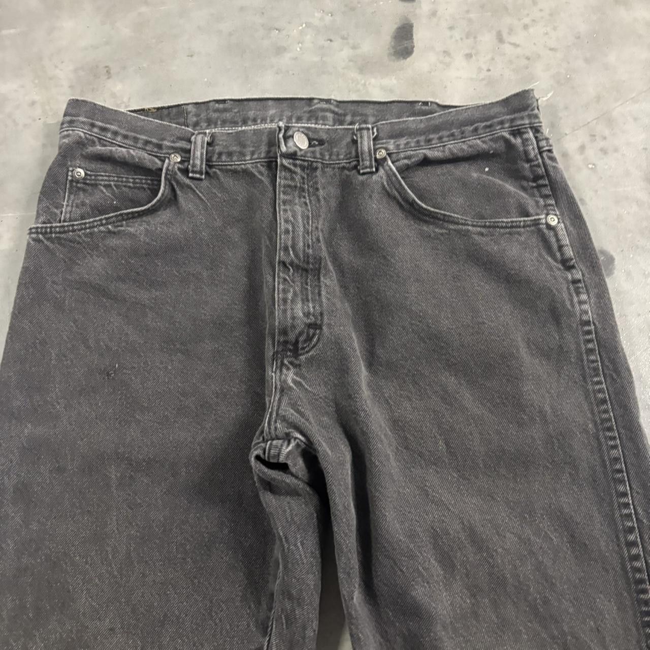 Vintage Crazy Vintage 90s Faded Black Grunge Denim Jeans! 35x30 Size US 35 - 5 Thumbnail