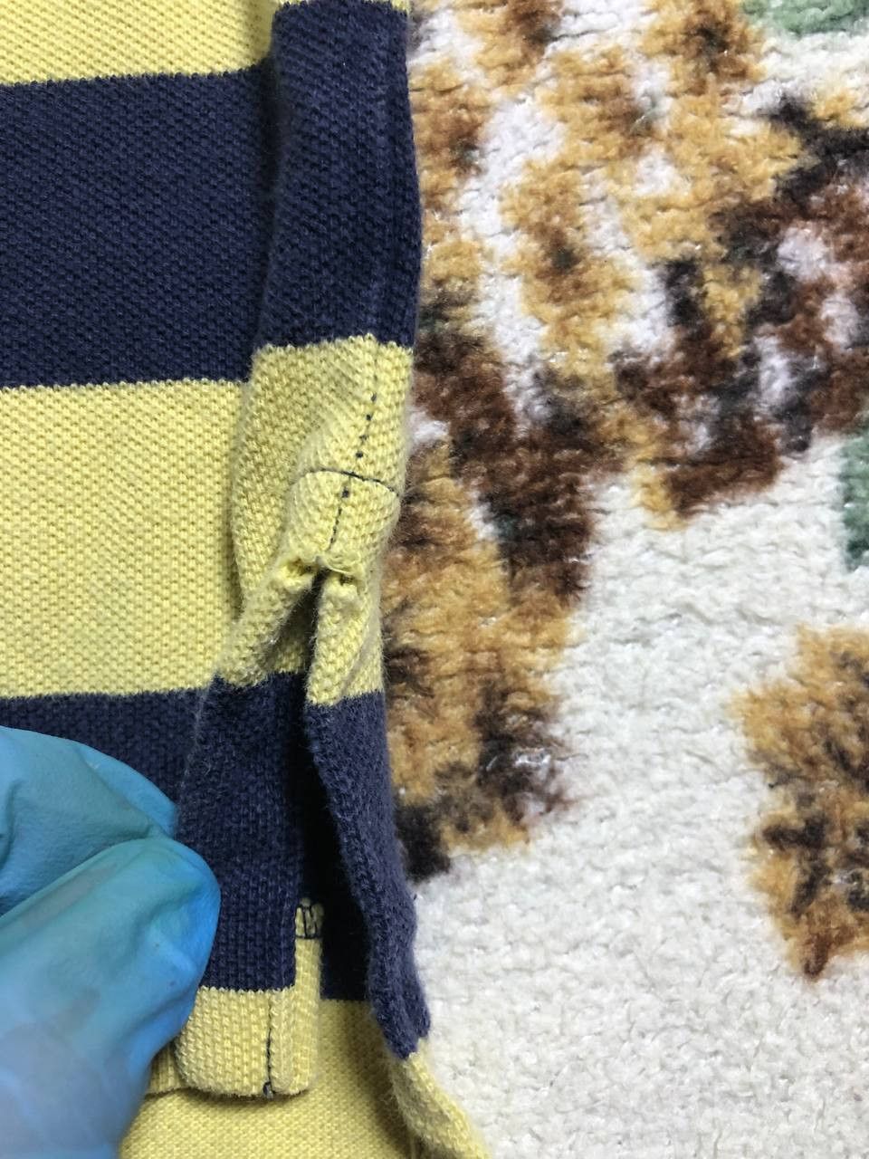 Polo Ralph Lauren Ralph Lauren Polo Shirt Yellow/Navy Striped Short sleeve Size US L / EU 52-54 / 3 - 7 Thumbnail