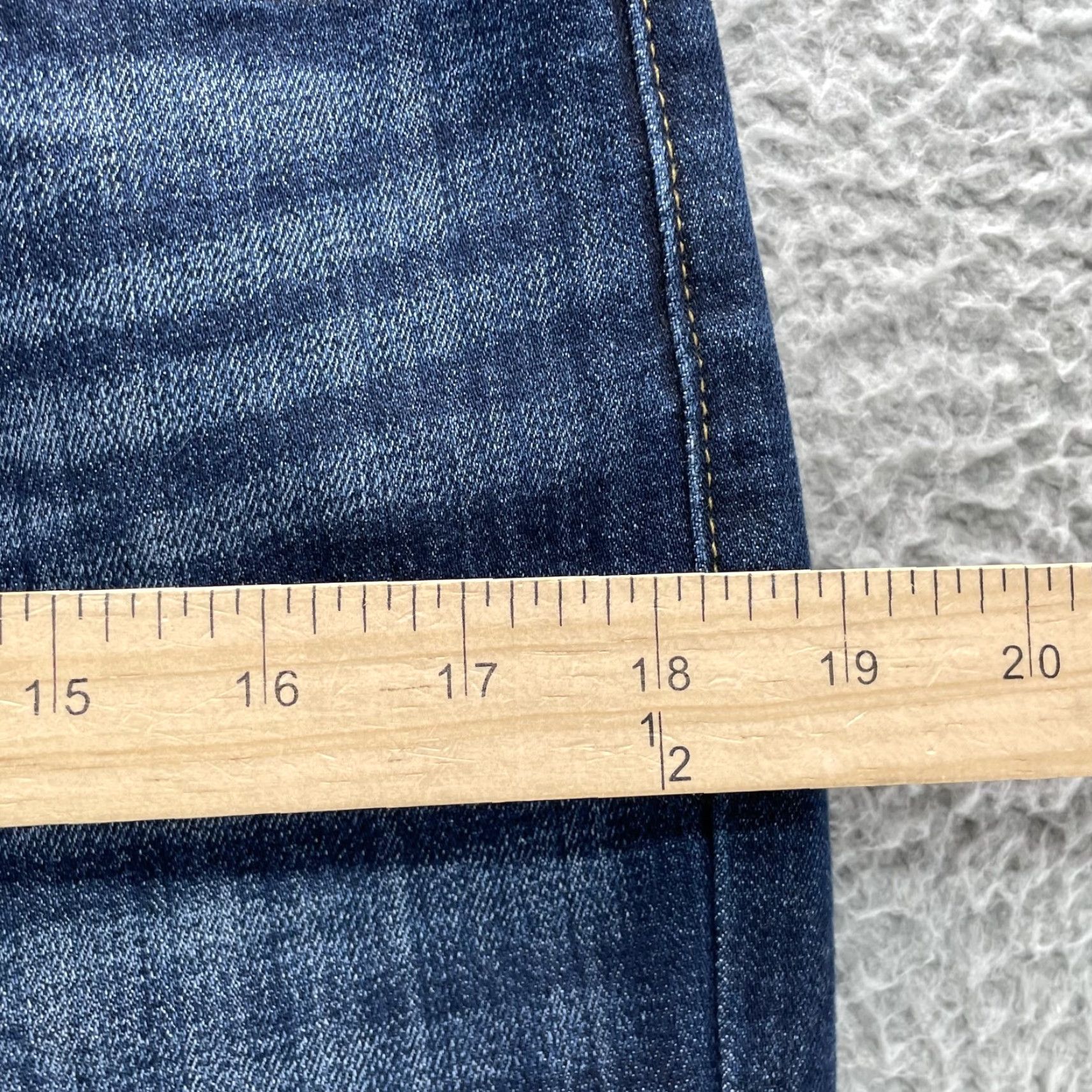 Vintage KanCanJeans Women's 33x30 Whisker Skinny Preppy Y2k Basics Indie Denim Jeans Blue Slim Modern Bohemian 2010s Tumblr School Rocker Academia Womens Men? Size 24" / US 00 / IT 34 - 6 Thumbnail