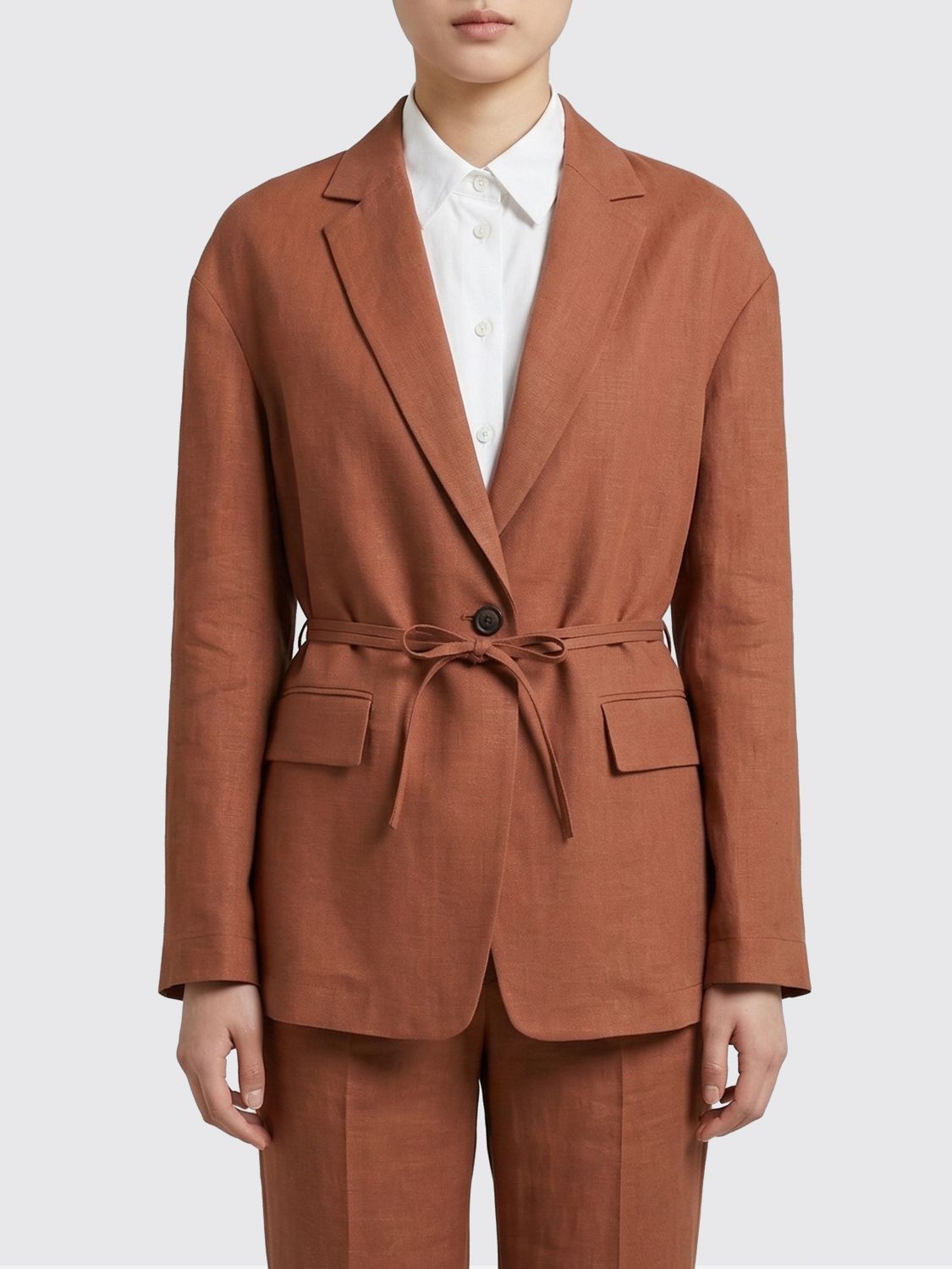 Brunello Cucinelli Brunello Cucinelli Jacket Woman Red Size S / US 4 / IT 40 - 1 Thumbnail
