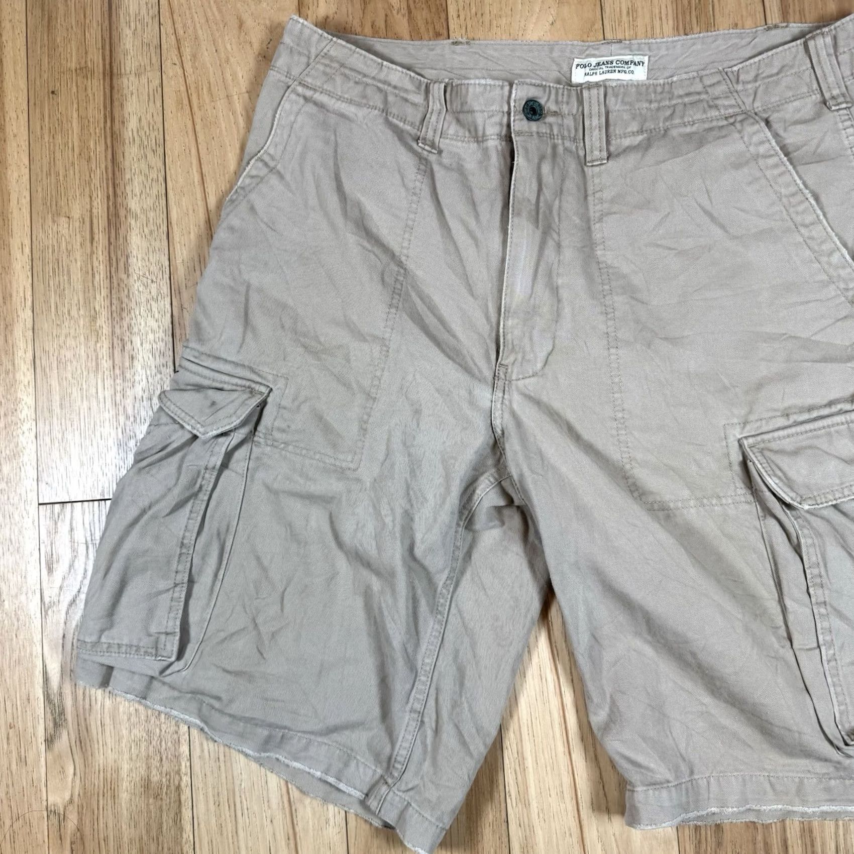 Polo Ralph Lauren VINTAGE Polo Ralph Lauren Cargo Shorts Mens 38 Khaki Beige Brown Military Style Boys? Size US M / EU 48-50 / 2 - 3 Thumbnail