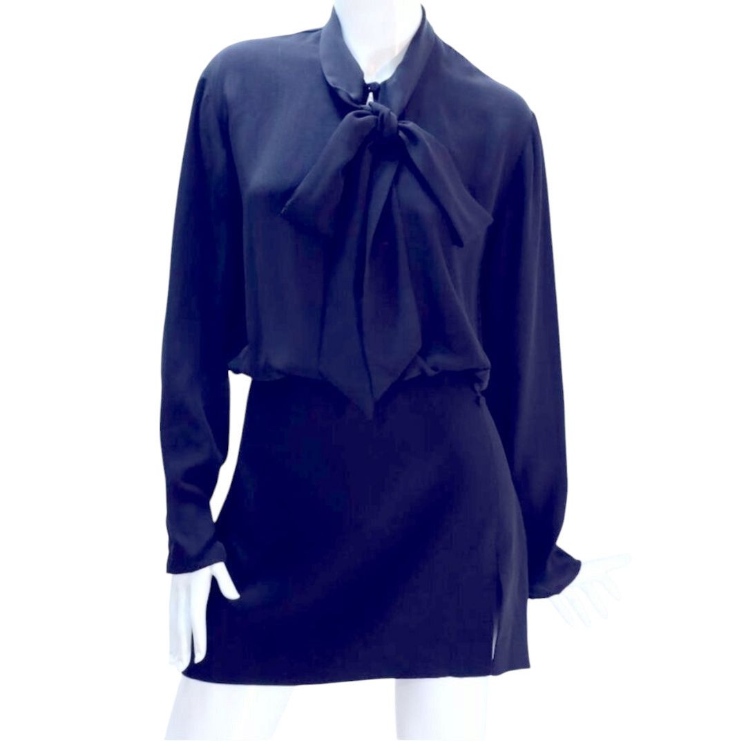 ZARA Tied Mini Dress Black size M
