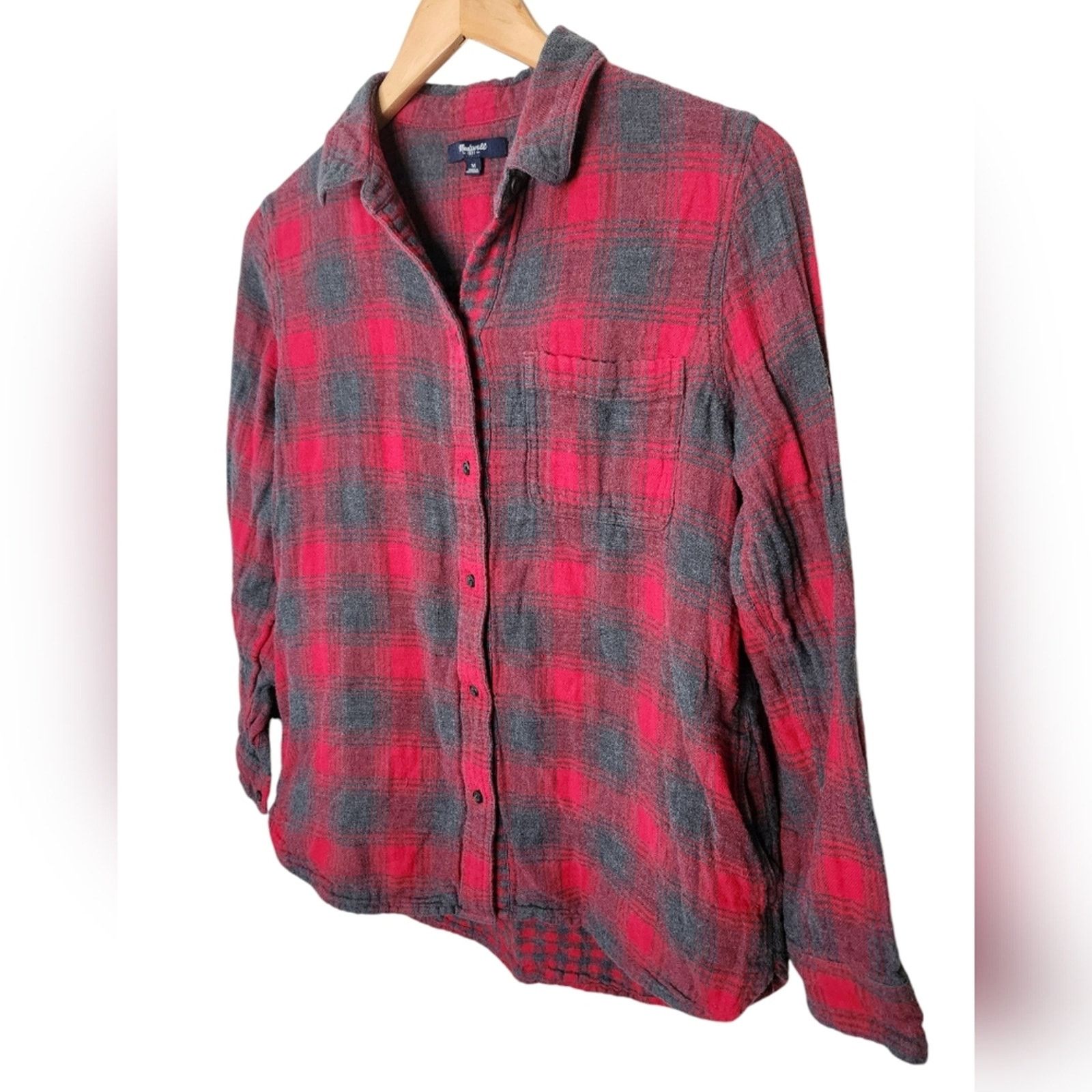 Madewell Madewell Ex-Boyfriend Relaxed fit plaid flannel shirt Medium Size M / US 6-8 / IT 42-44 - 7 Thumbnail