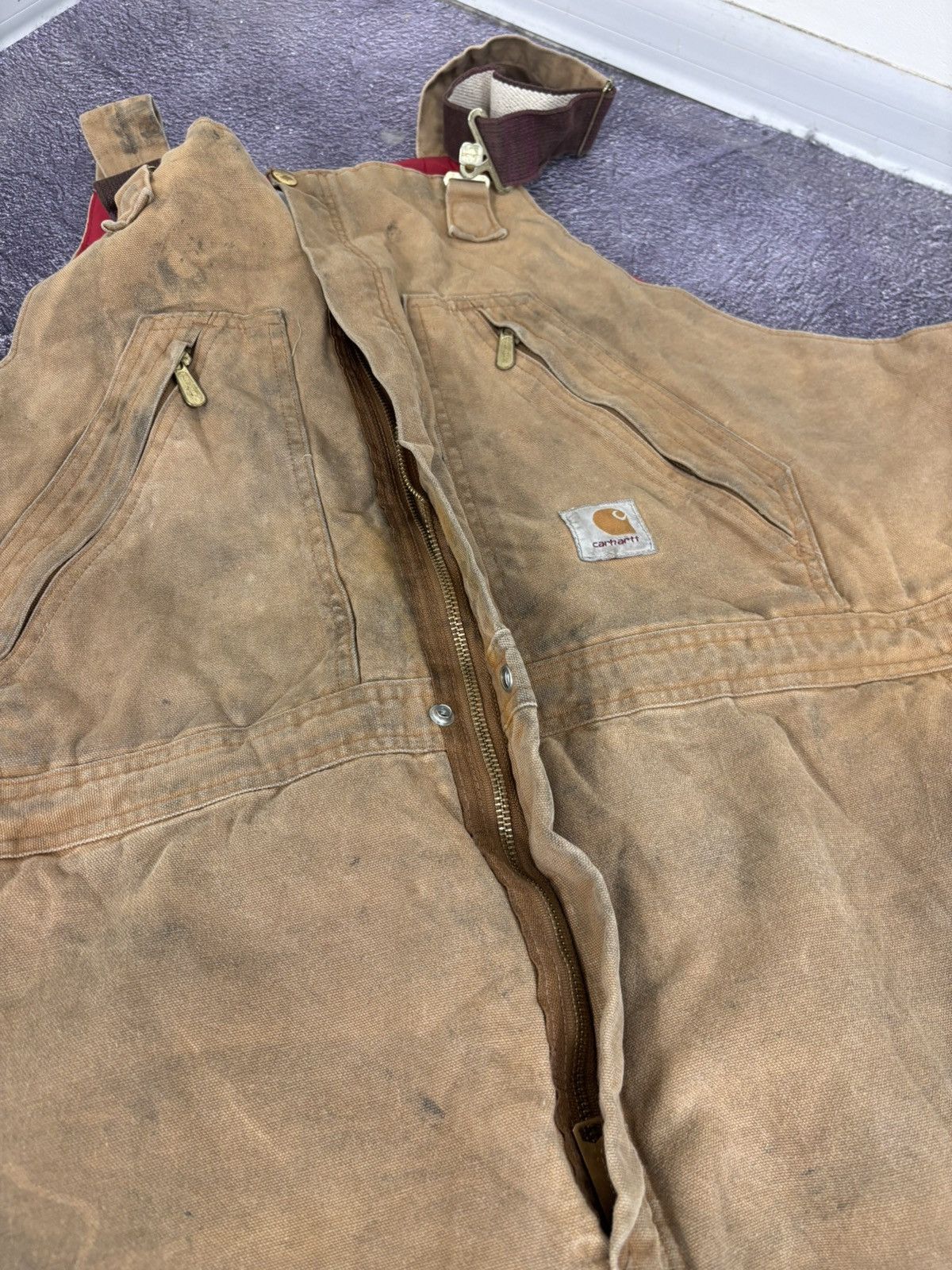 Carhartt Vintage Carhartt Bib Overalls R38 BRN Double Knee USA Made Size US 44 / EU 60 - 17 Thumbnail