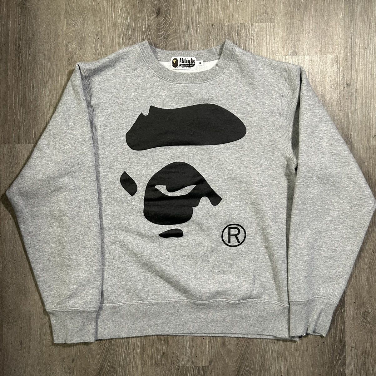 Bape BAPE Ape Head Gray Sweatshirt Size US M / EU 48-50 / 2 - 1 Thumbnail