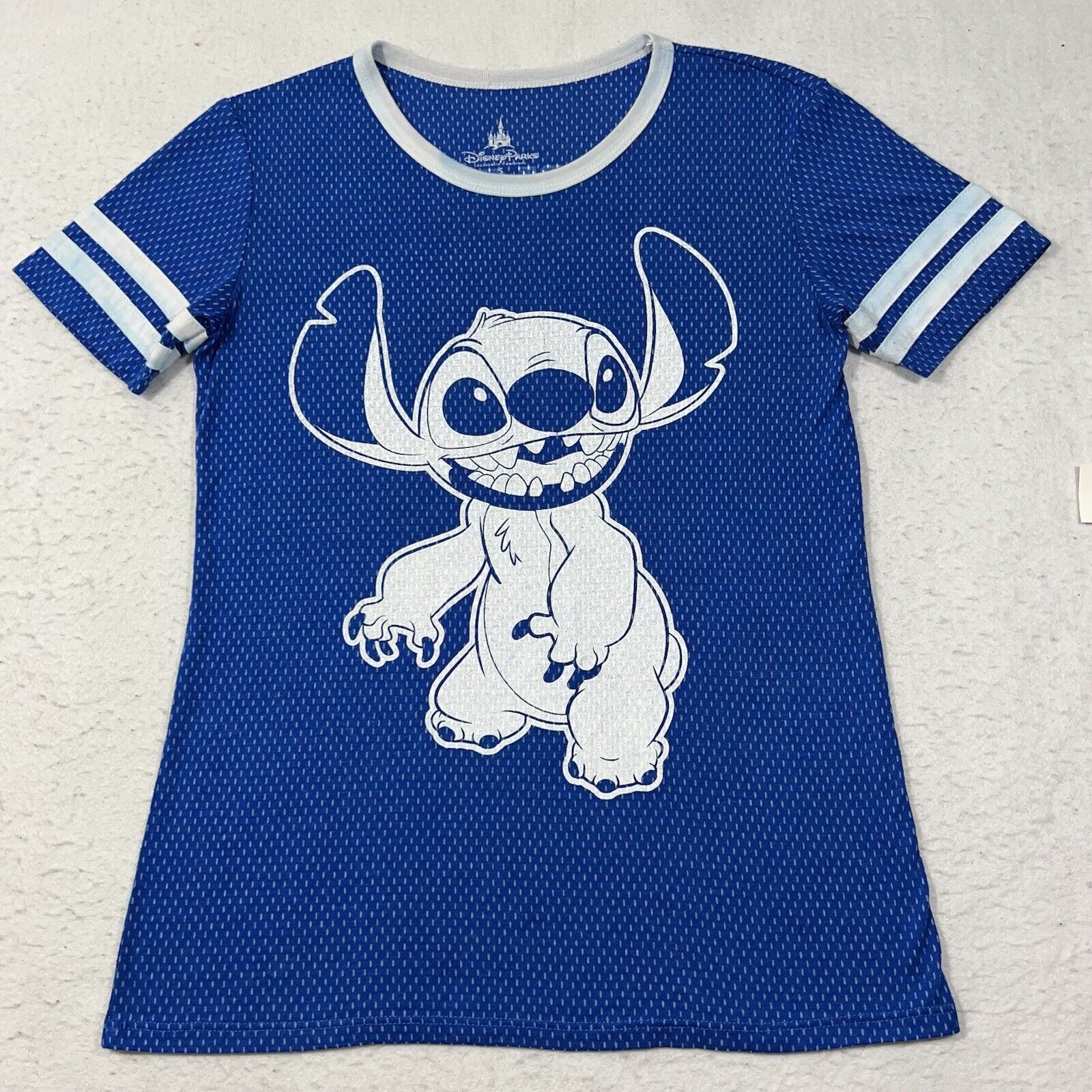 Disney Disney Parks Lilo & Stitch 02 Jersey Style Mesh Graphic Tee Size S / US 4 / IT 40 - 1 Thumbnail