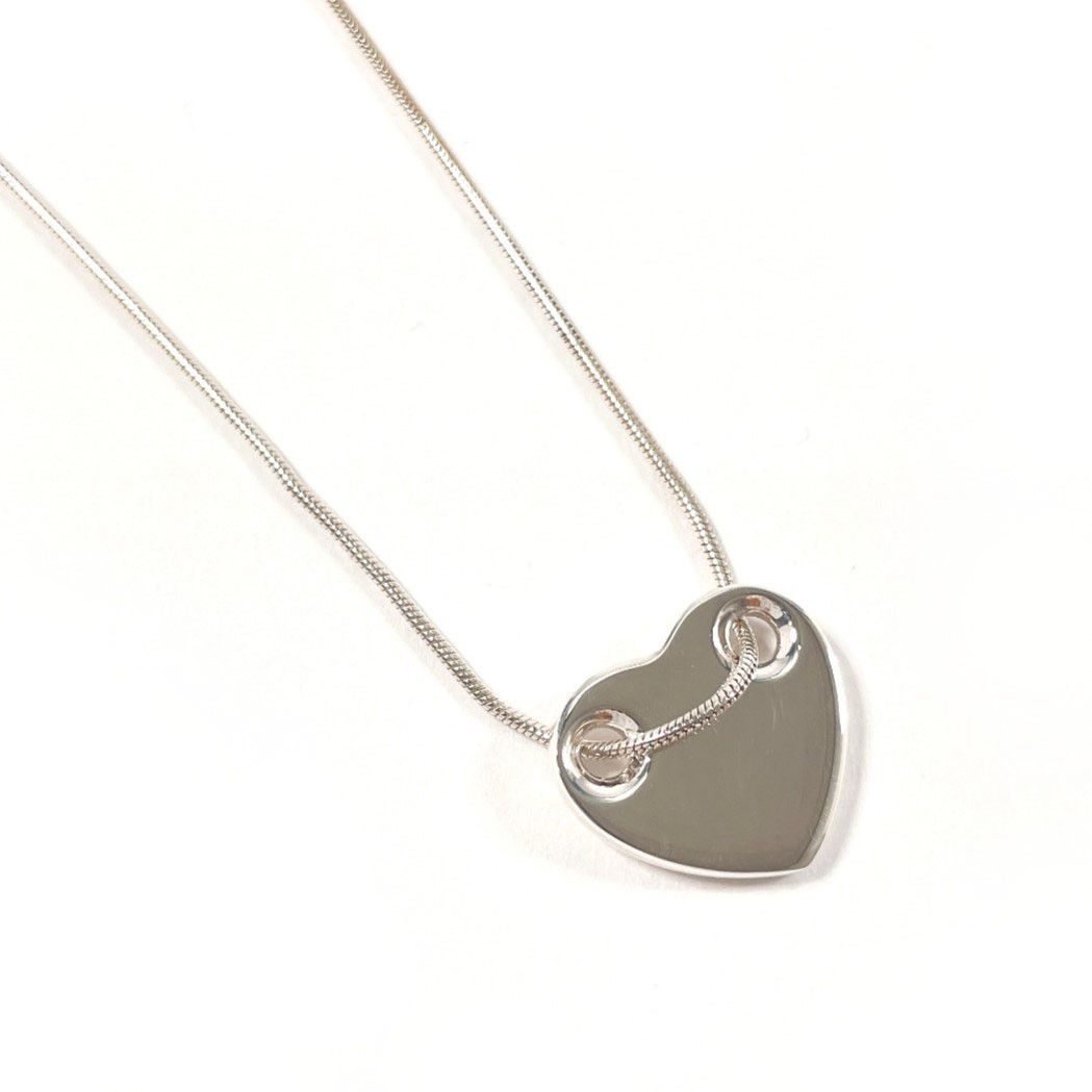 Tiffany & Co. Tiffany & Co. Heart Plate Silver 925 Necklace Metal Necklace DUTY FREE for USA