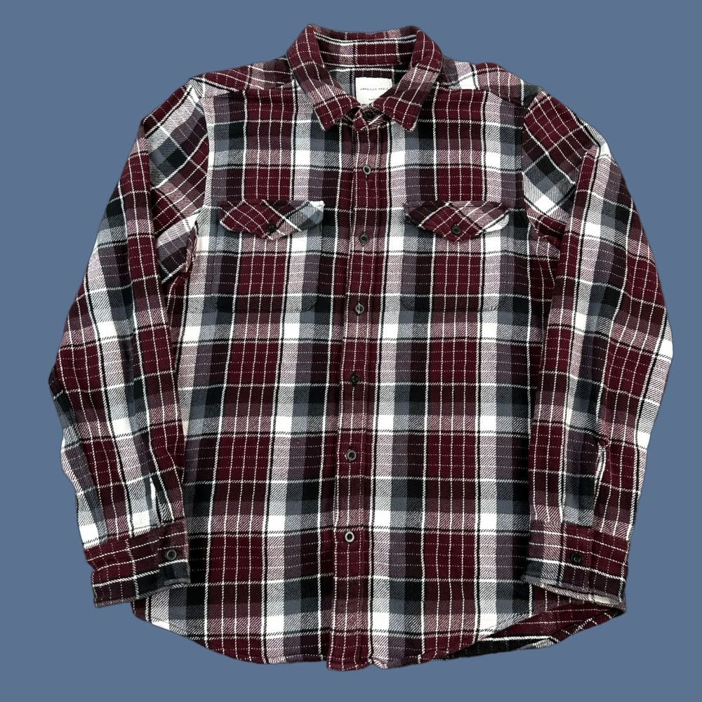 American Eagle Outfitters American Eagle Outfitters Shirt Mens Large Plaid Flannel Heavyweight Classic Button-Up Size US L / EU 52-54 / 3 - 1 Thumbnail