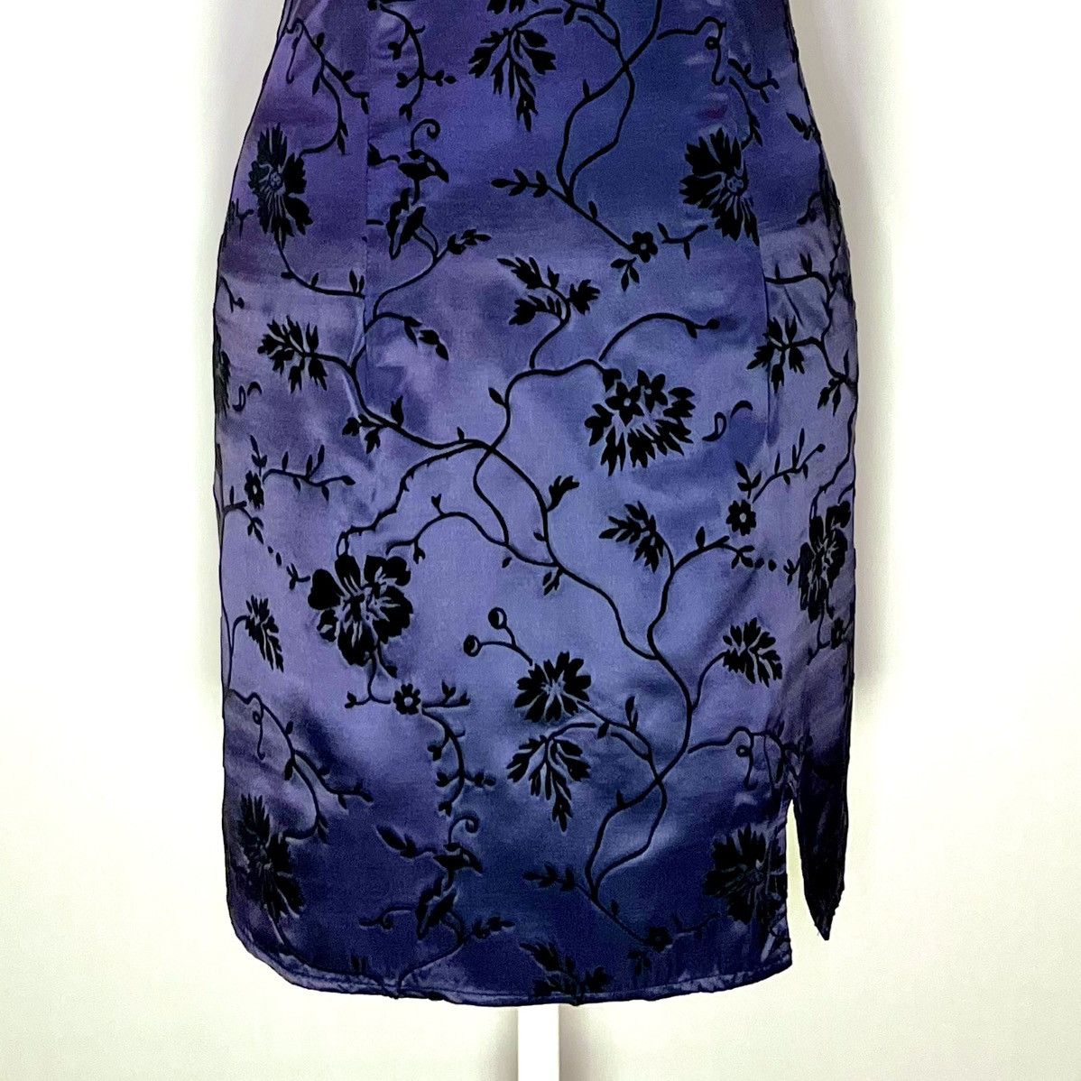 Vintage y2k 90’s VTG Street Flowers Floral Gothic Vampy Prom Dress Size M / US 6-8 / IT 42-44 - 4 Thumbnail