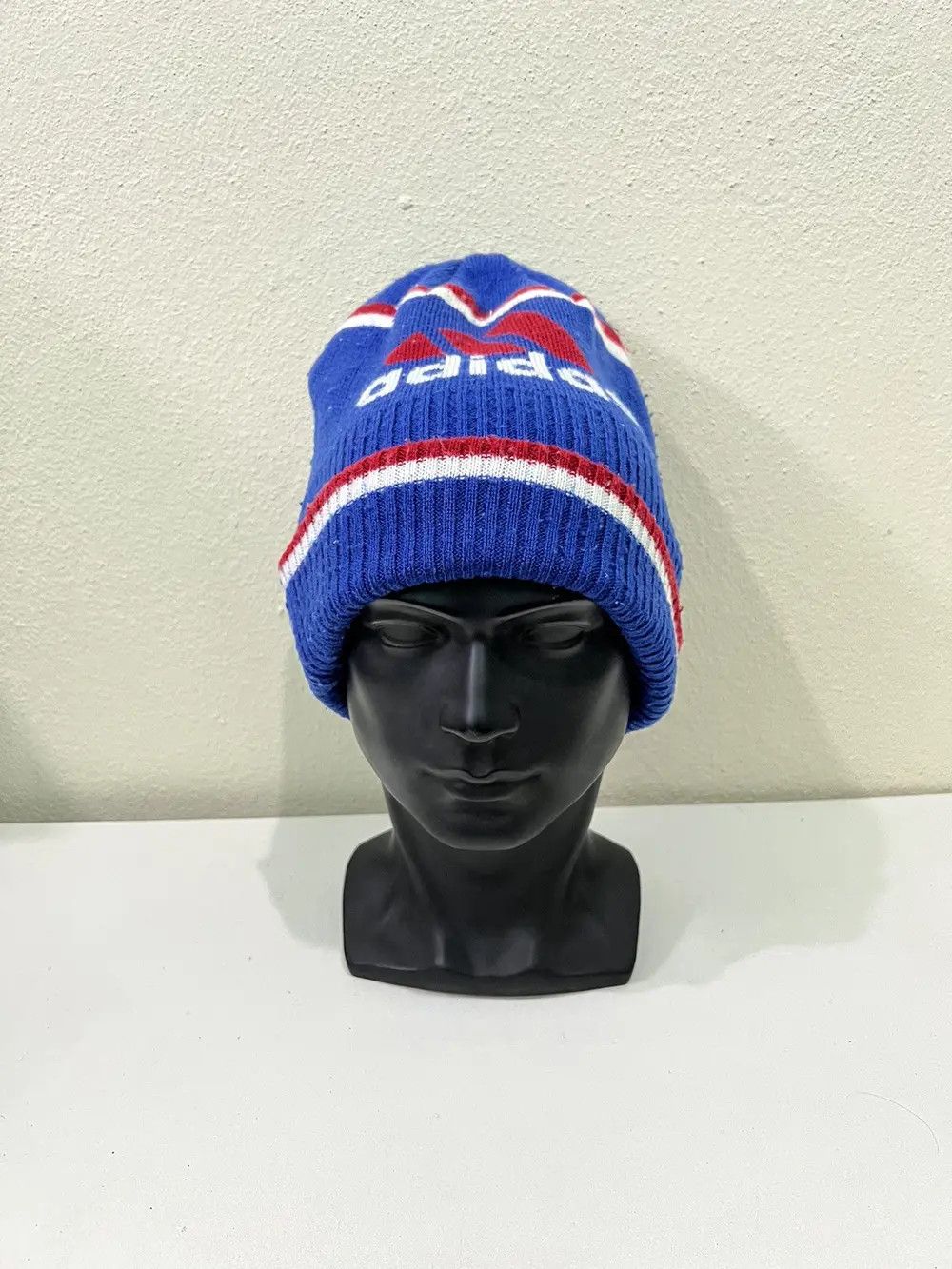 Adidas × Vintage Vintage Adidas Spell Out Beanie Hat Size ONE SIZE - 2 Thumbnail