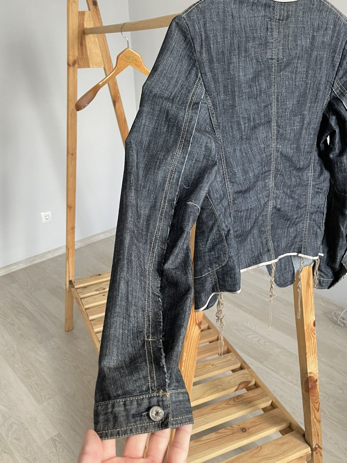 Marithe + Francois Girbaud Marithe Francois Girbaud Avant Garde Denim Blazer Jacket Size M / US 6-8 / IT 42-44 - 10 Thumbnail