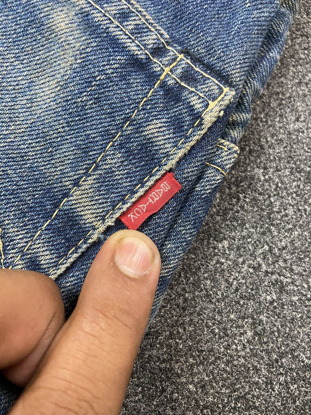 Japanese Brand × Vintage Vintage Bartack Mud Honey Comb Selvedge Denim Size US 30 / EU 46 - 12 Thumbnail