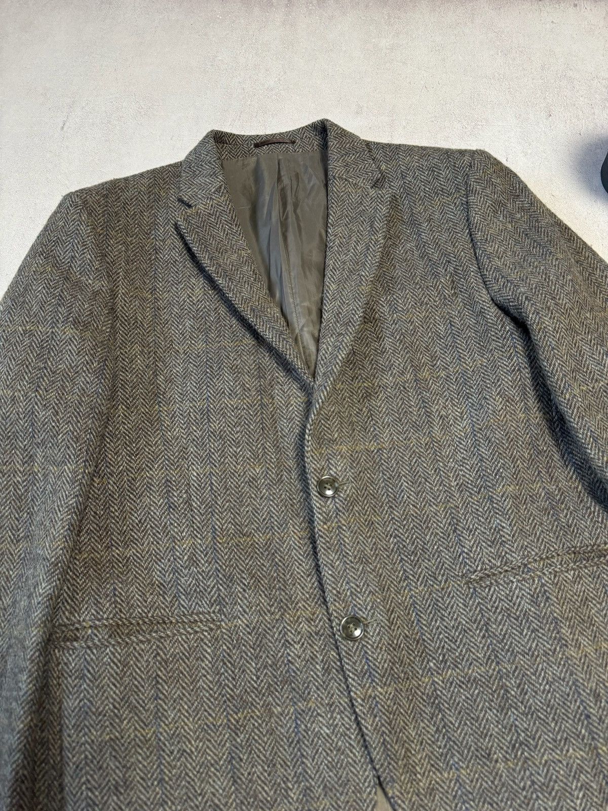 Harris Tweed × Vintage Vintage Harris Tweed Blazer Wool Mens 42R Size 90s Size 42R - 4 Thumbnail