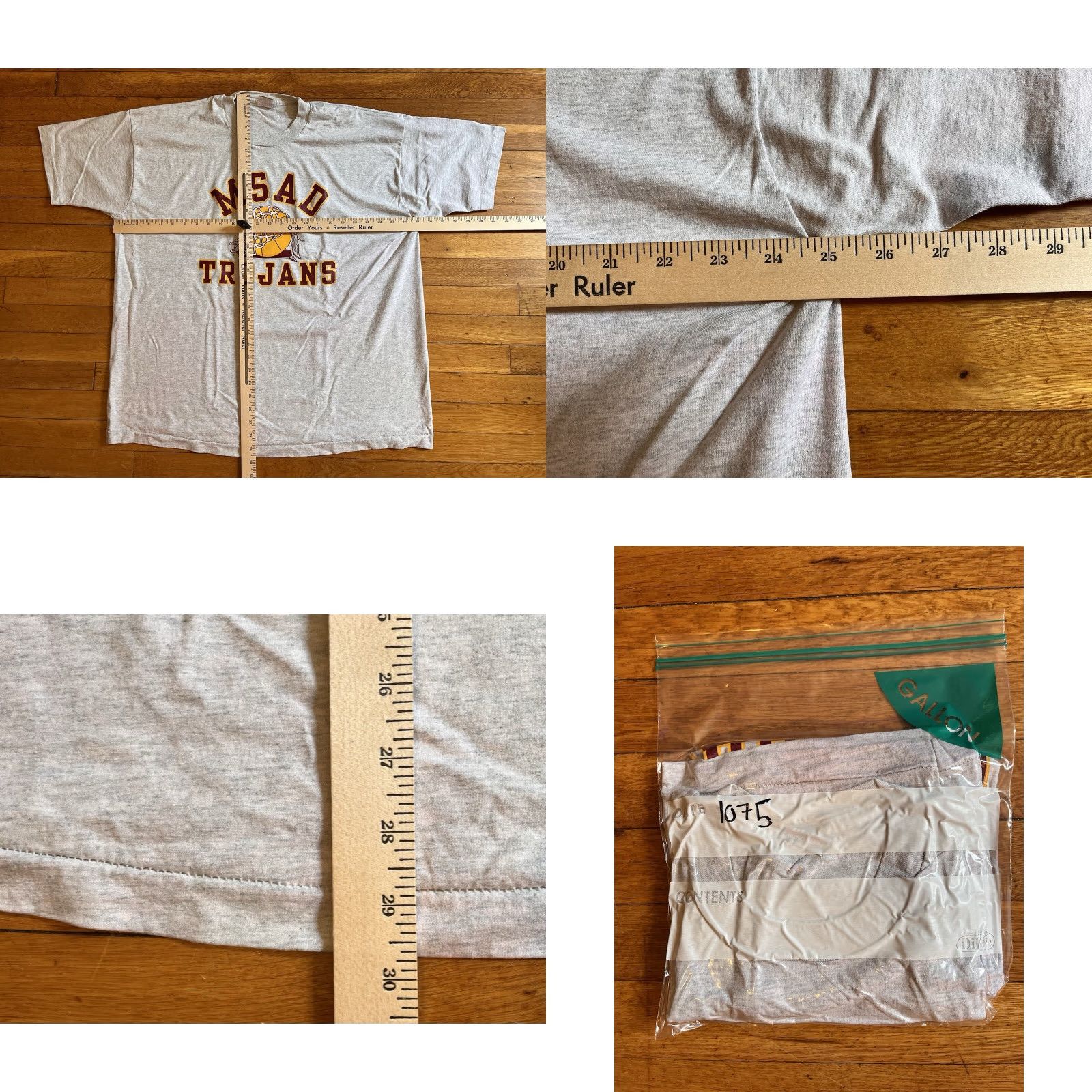 Fruit Of The Loom VINTAGE Minnesota State Academy For The Deaf Trojans Basketball Shirt Men’s 2XL Gray/Gray 90s Nike Size US XXL / EU 58 / 5 - 8 Thumbnail