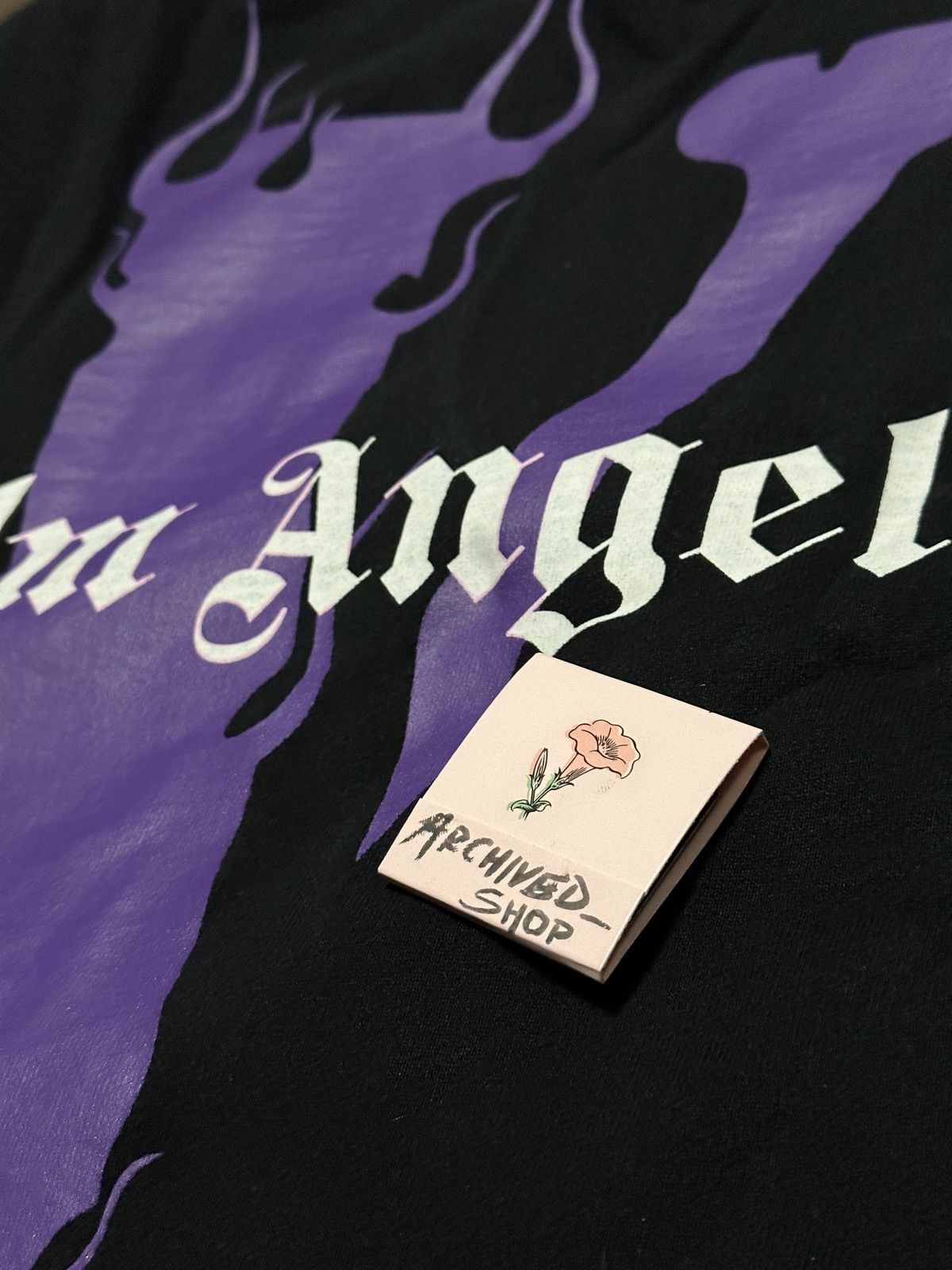 New VLONE x Palm Angels Hoodie Black Purple 100% Authentic Fast