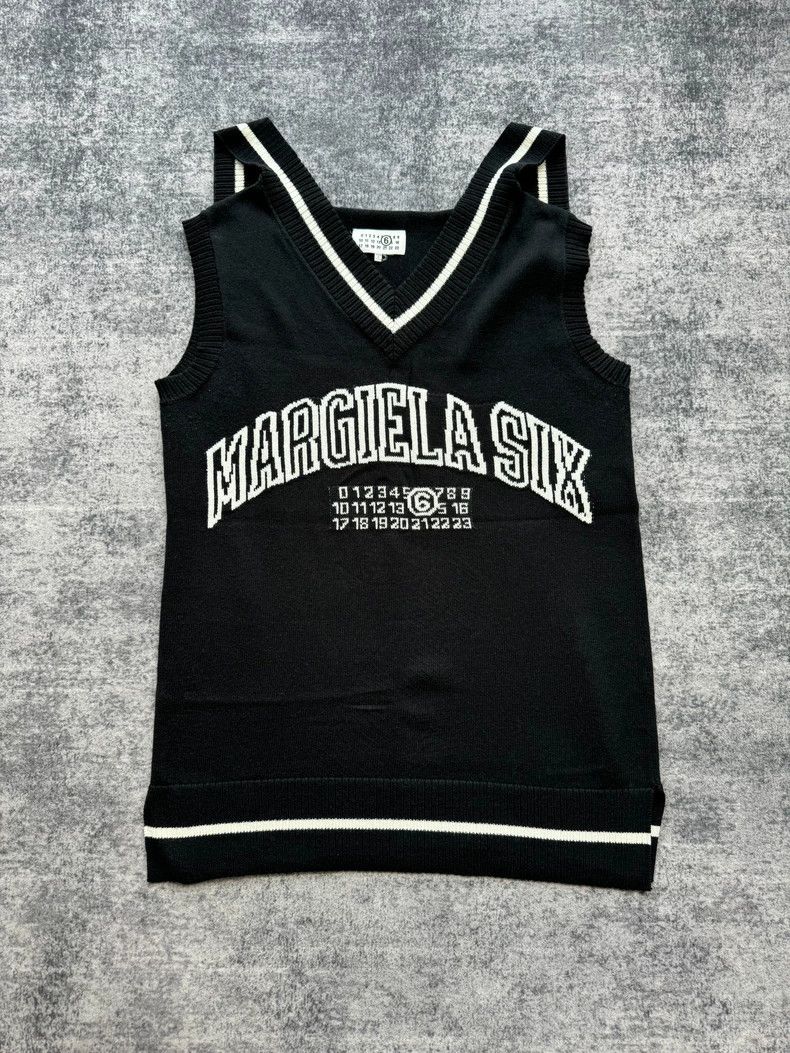 Maison Margiela Maison Margiela 25 styles of black letter knit vest dresse Size S / US 4 / IT 40 - 1 Thumbnail