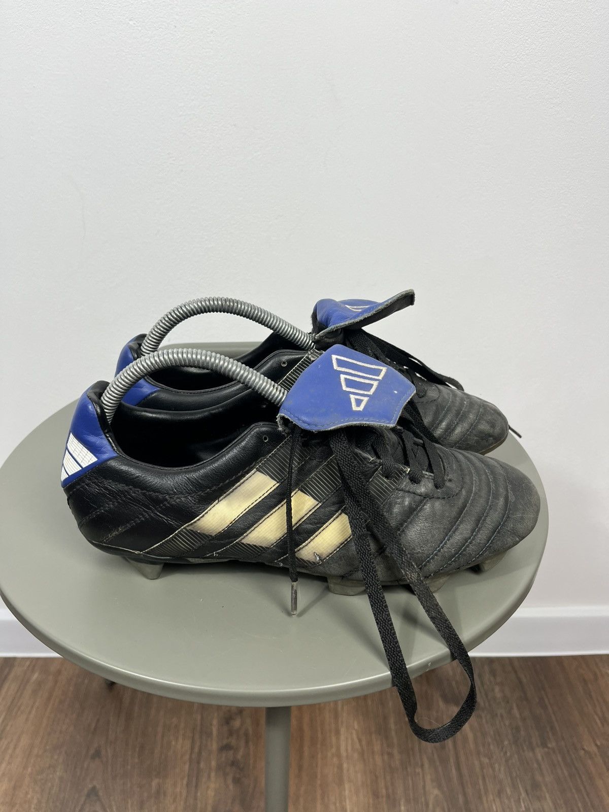 Adidas Vintage adidas Football Boots Cleats Black Blue EU 42 Size US 9 / EU 42 - 3 Thumbnail