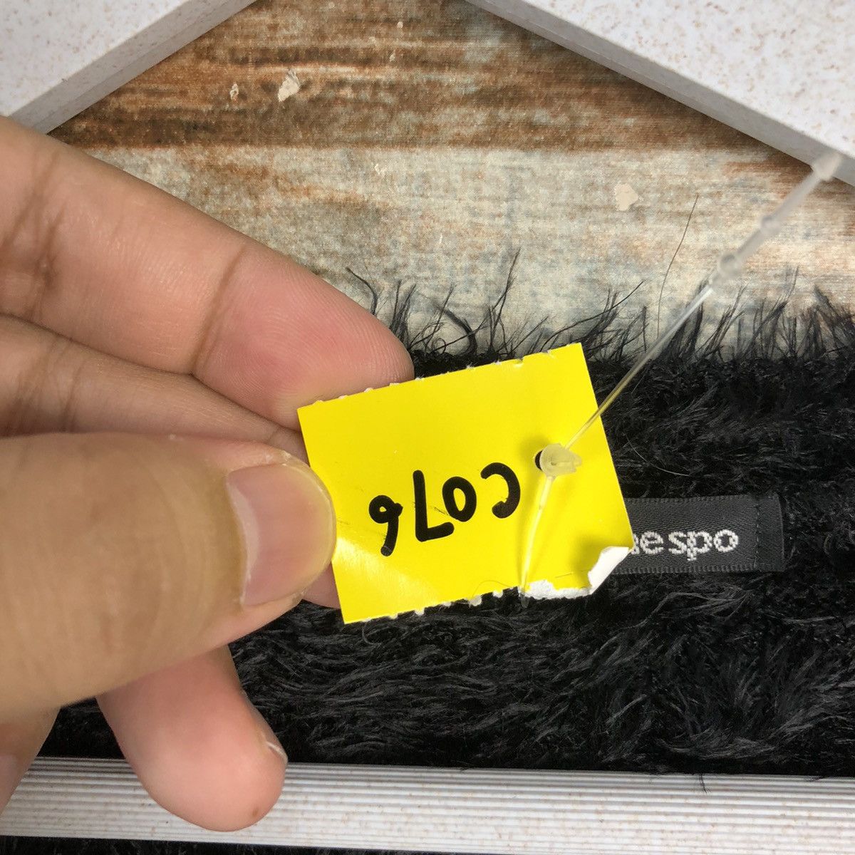 Homespun Knitwear DLL One Spot Black Mohair shaggy fur Knitwear #C076 Size M / US 6-8 / IT 42-44 - 10 Thumbnail
