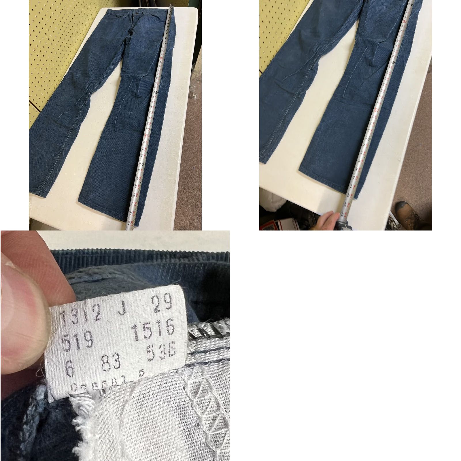 Levi's VINTAGE Levi's 519 Pants Mens 32x34 Corduroy Gray Blue White Tab Regular Straight 5-Pocket Jeans 80s Retro Classic Mens Size US 32 / EU 48 - 8 Thumbnail