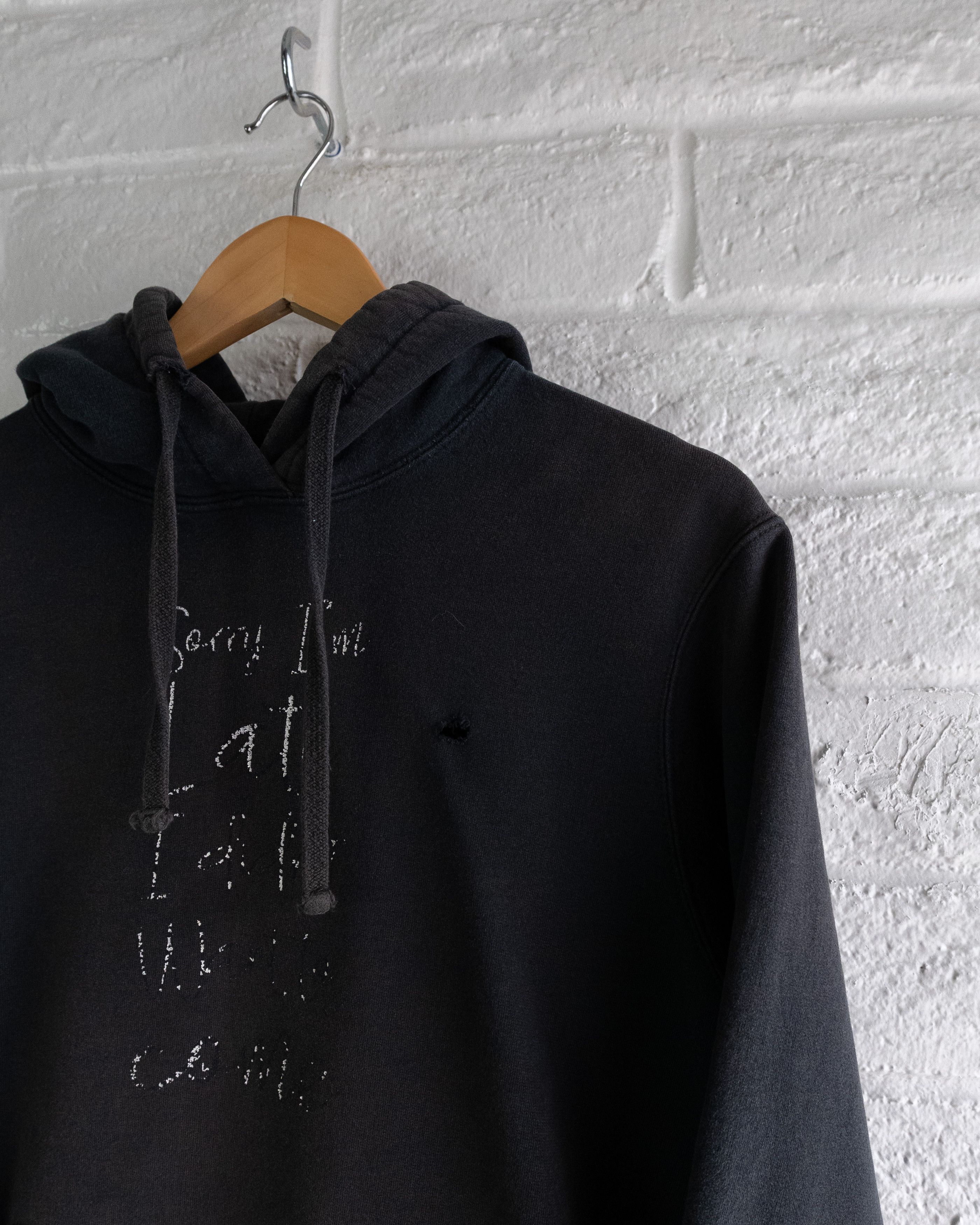 Vintage Vintage 2000s Grunge ERD Style Faded Hoodie Sorry I'm Late Size US S / EU 44-46 / 1 - 2 Thumbnail