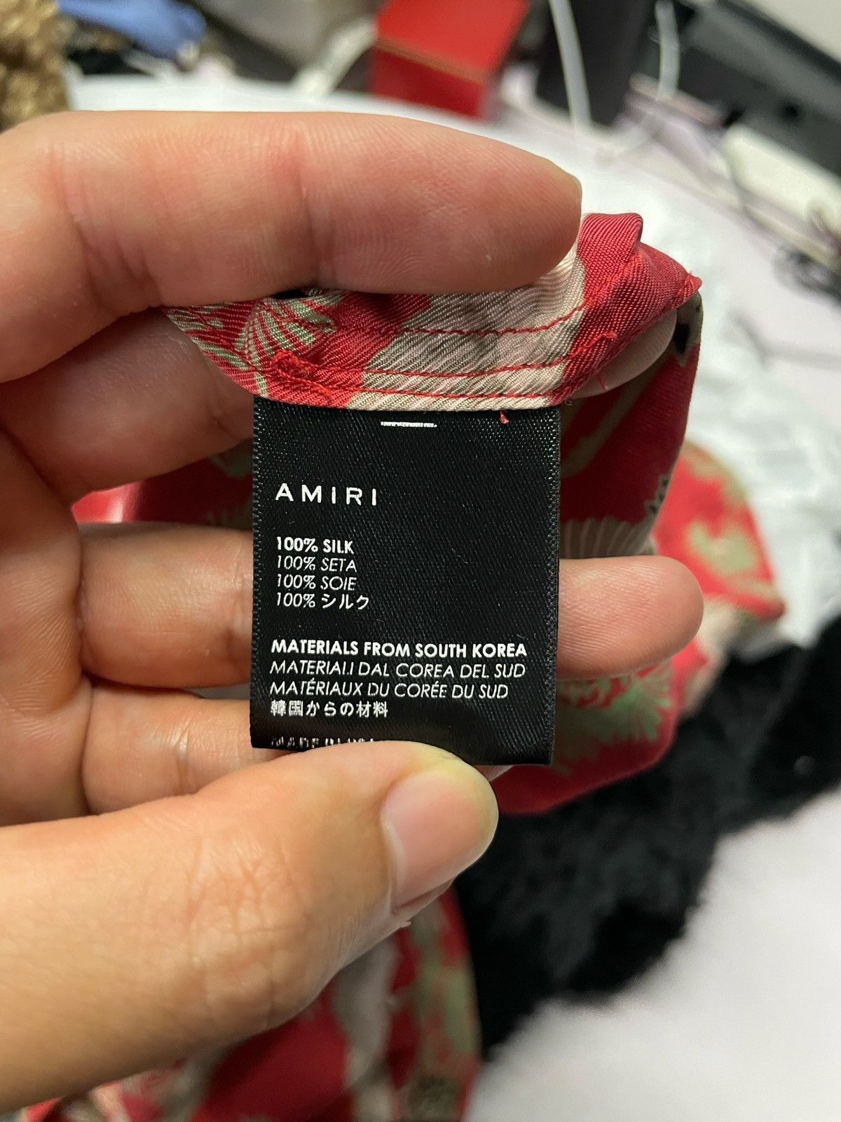 Amiri Amiri Silk Crane Button Shirt Size US M / EU 48-50 / 2 - 10 Thumbnail