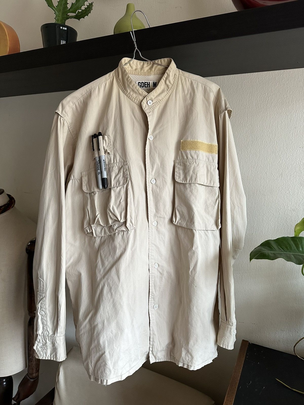 image of Fragment Design x Goodenough 1999 Gdeh Tactical Lightweight Jacket / Shirt in Light Tan (Size Mediu