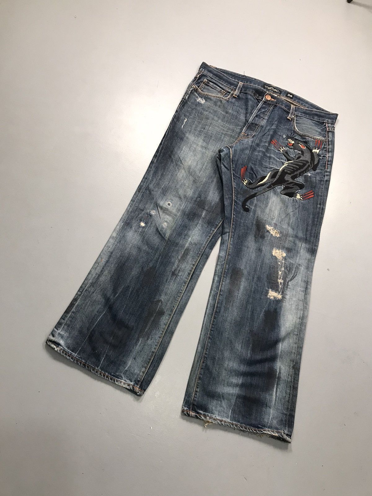 Ed Hardy Vintage Ed hardy embroidered denim Size US 40 / EU 56 - 3 Thumbnail