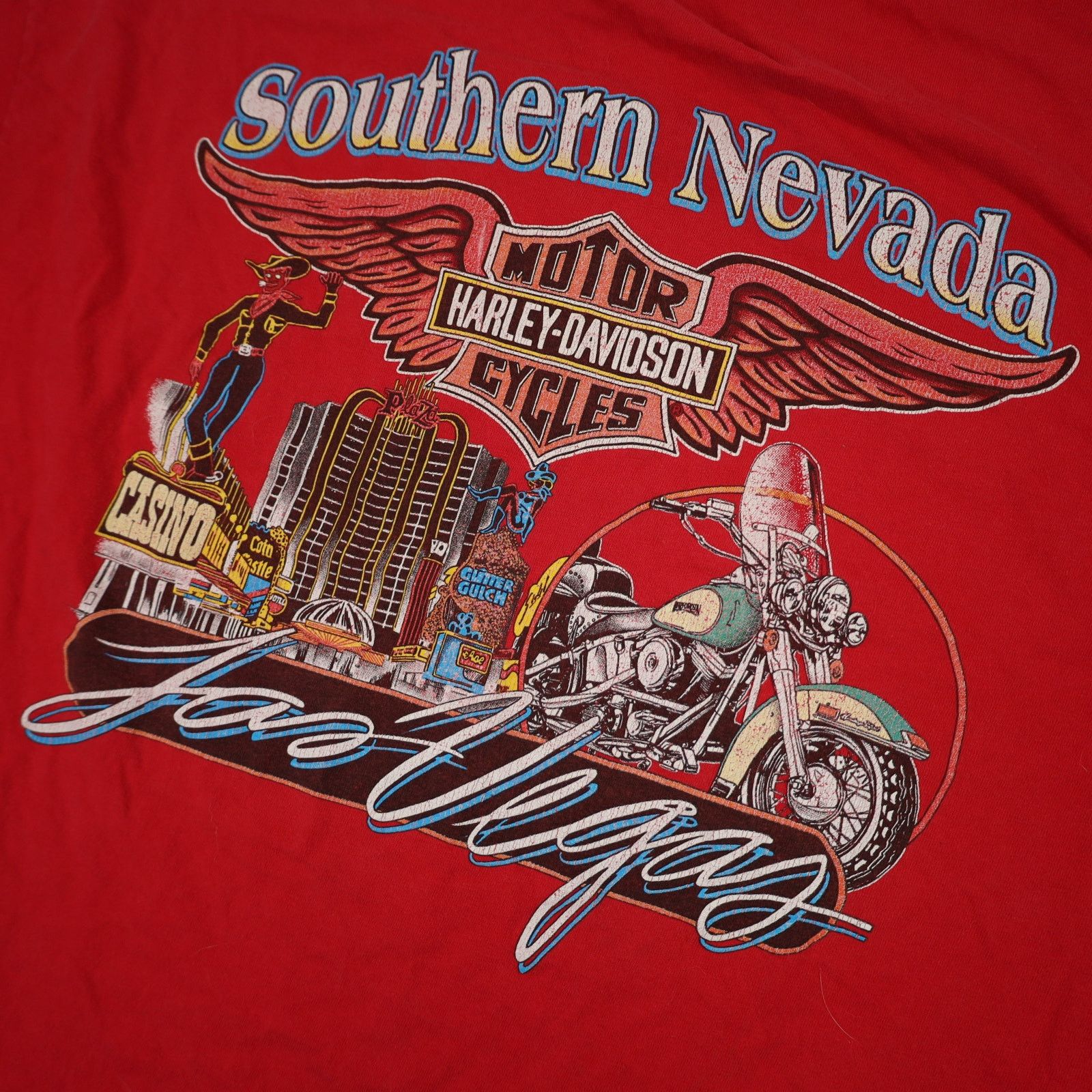Harley Davidson × Vintage Vintage Harley Davidson of Las Vegas Graphic T Shirt Size US L / EU 52-54 / 3 - 8 Thumbnail