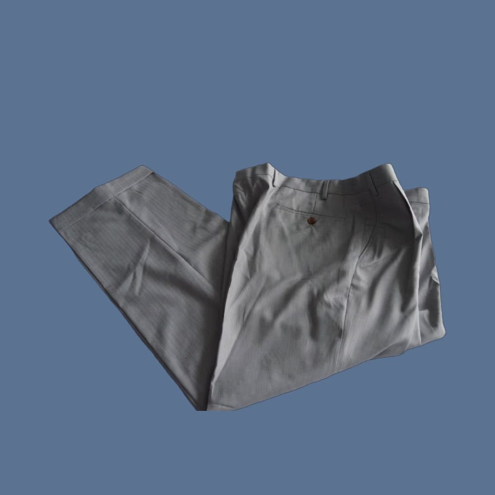 Ralph Lauren Ralph Lauren Dress Pants Mens Gray Stripe Pleated Cuffed 38/30 Regular Inseam 30 Size US 38 / EU 54 - 1 Thumbnail