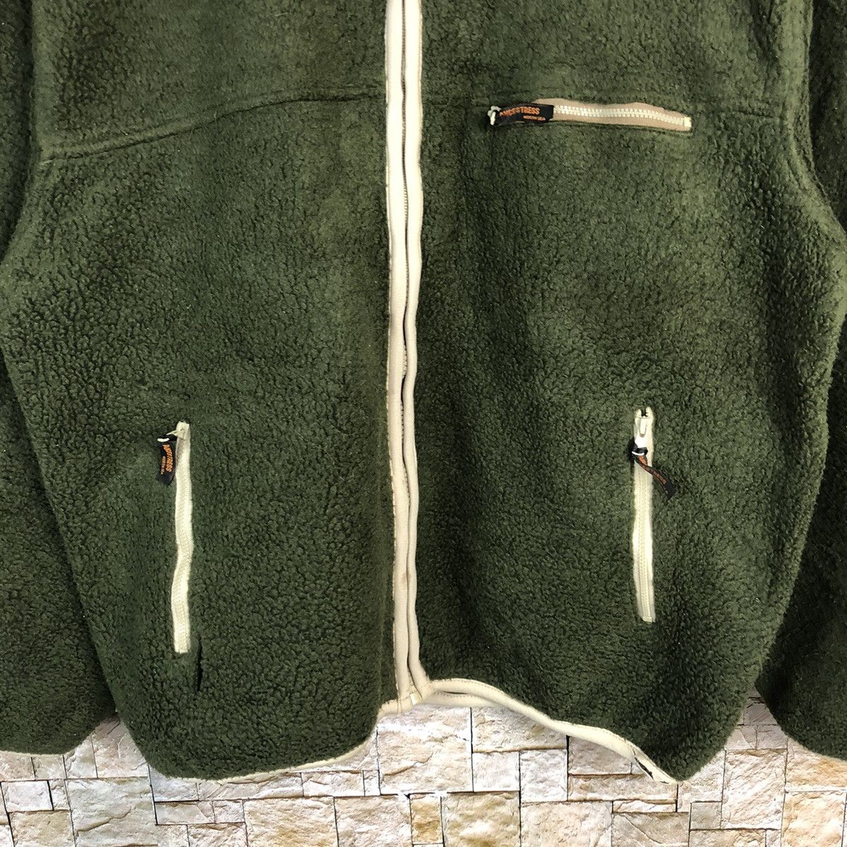 Japanese Brand Ancestress Green Jacket sweater #A308 Size US L / EU 52-54 / 3 - 6 Thumbnail