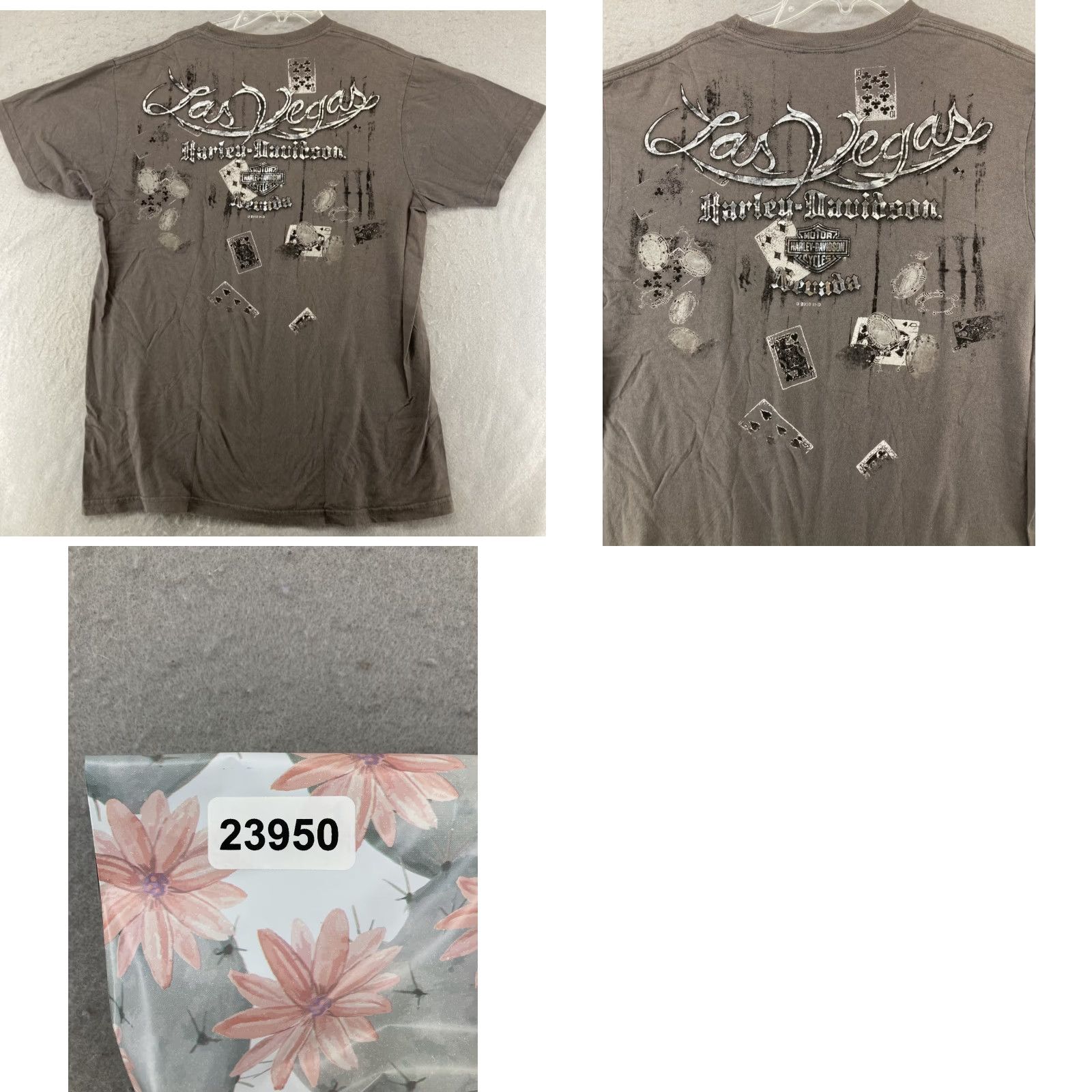 Harley Davidson Harley-Davidson T-Shirt Las Vegas Nevada 2010 Graphic Print Adult Large Gray Motorcycle Logo Casual Men Size US L / EU 52-54 / 3 - 8 Thumbnail