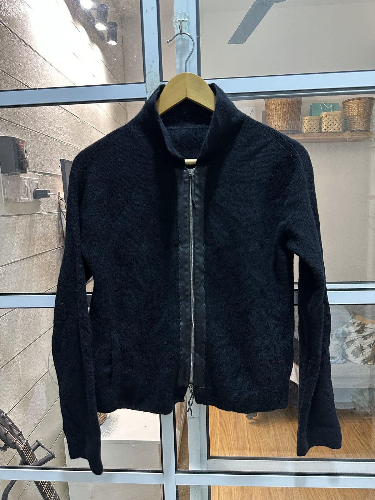 Other Cividini Italian Designer Wool & Calfskin Zipper Knitted Size US M / EU 48-50 / 2 - 2 Thumbnail