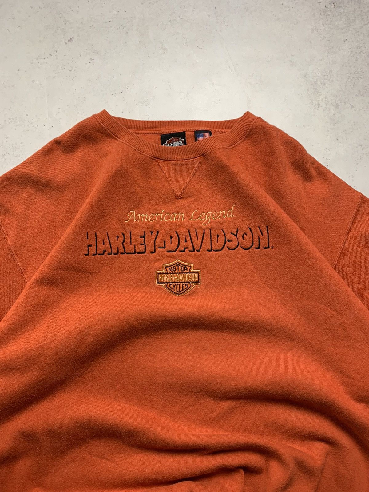Vintage Vintage Harley Davidson Made In USA Spellout Boxy Sweatshirt Size US L / EU 52-54 / 3 - 3 Thumbnail