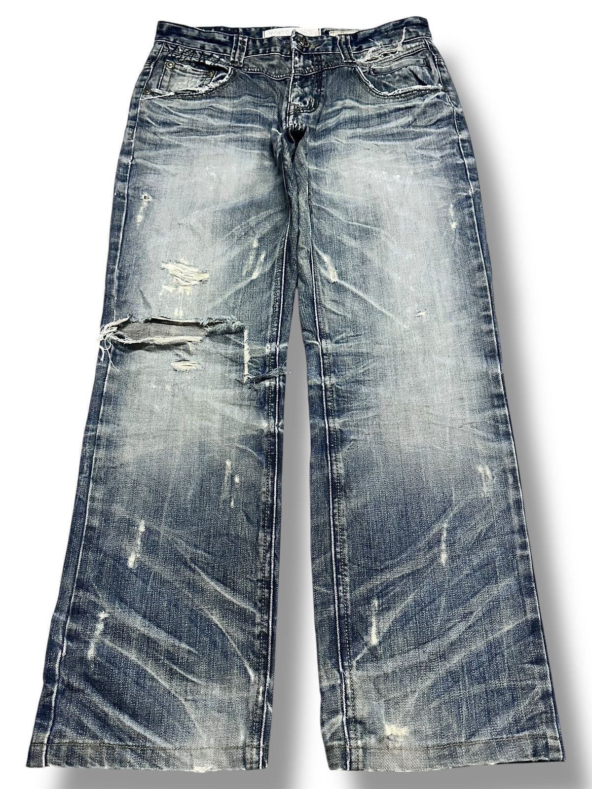 Japanese Brand Tokyo Boulevard Vintage Distressed Embroidered Baggy Faded Size US 32 / EU 48 - 1 Thumbnail